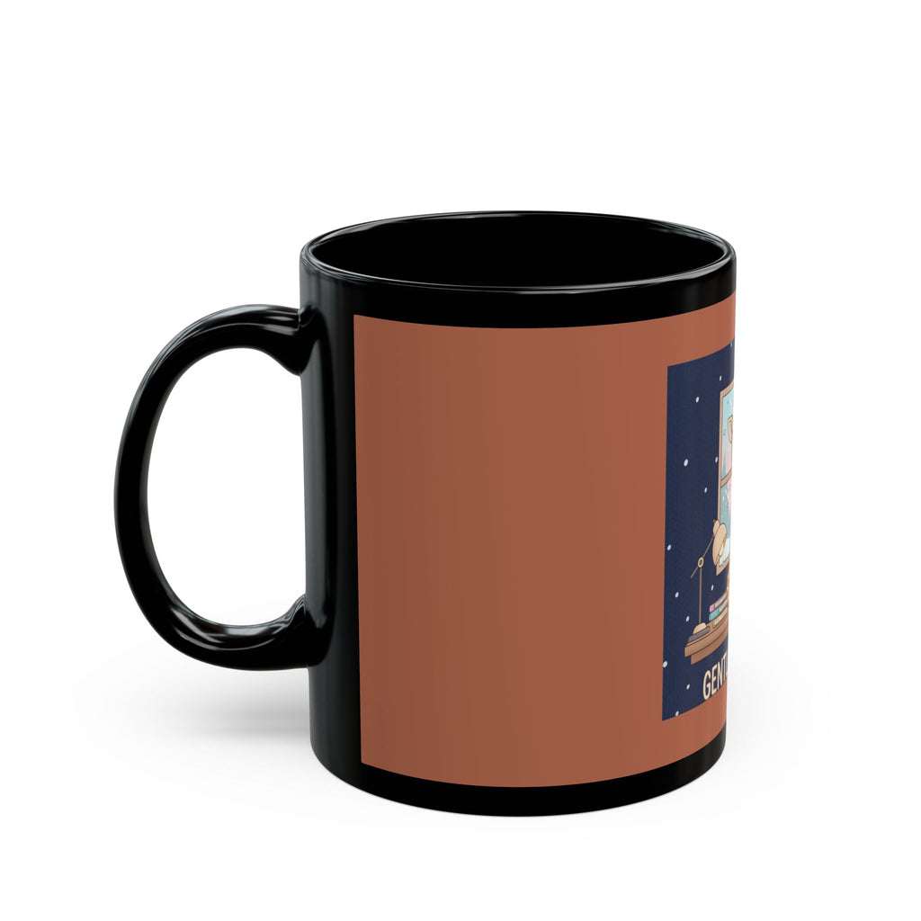 Bunny Black Mug 11oz – Gentle Strength