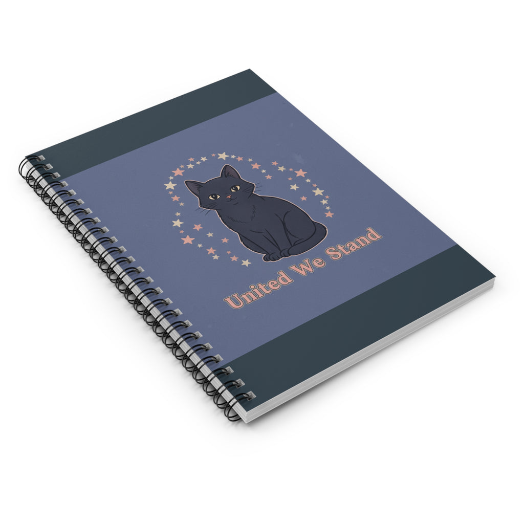 Black Cat Spiral Notebook – United We Stand