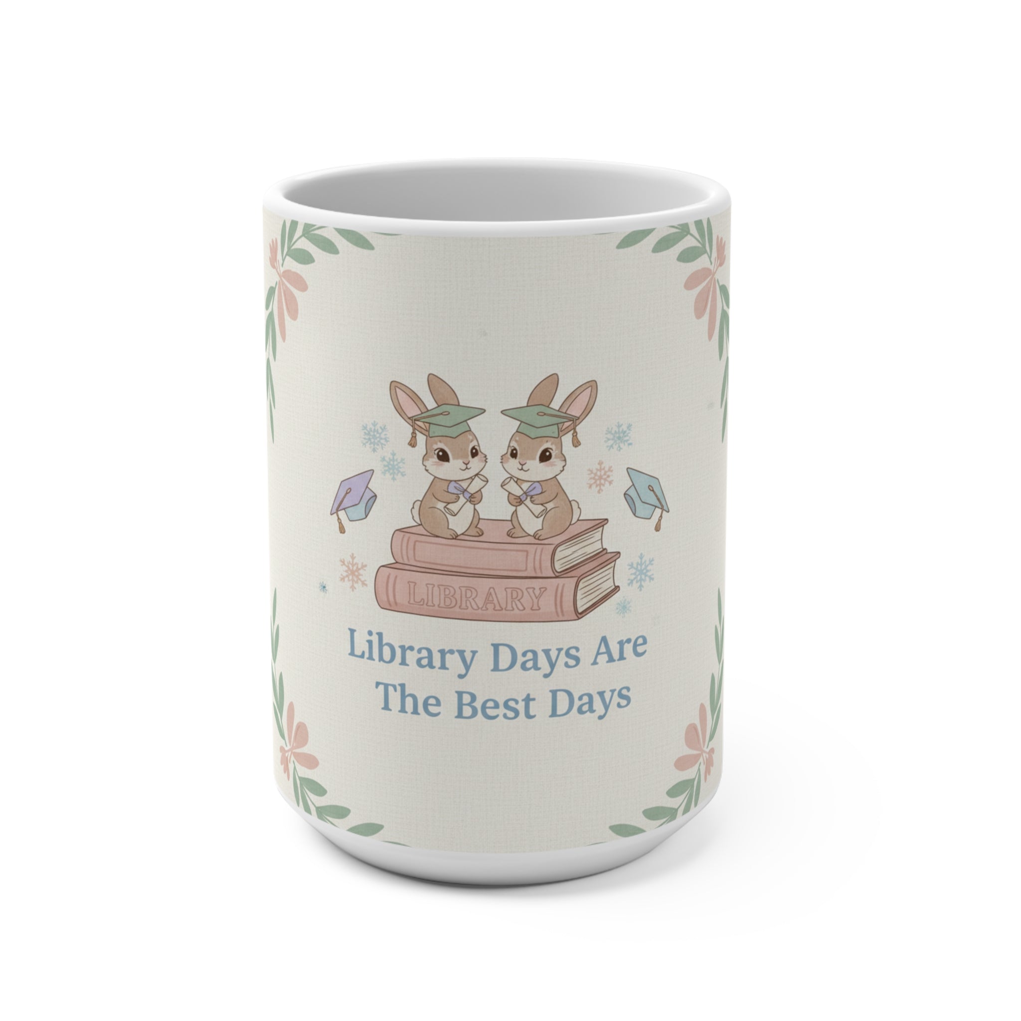 Library Days Are The Best Days Rabbits Mug 15oz