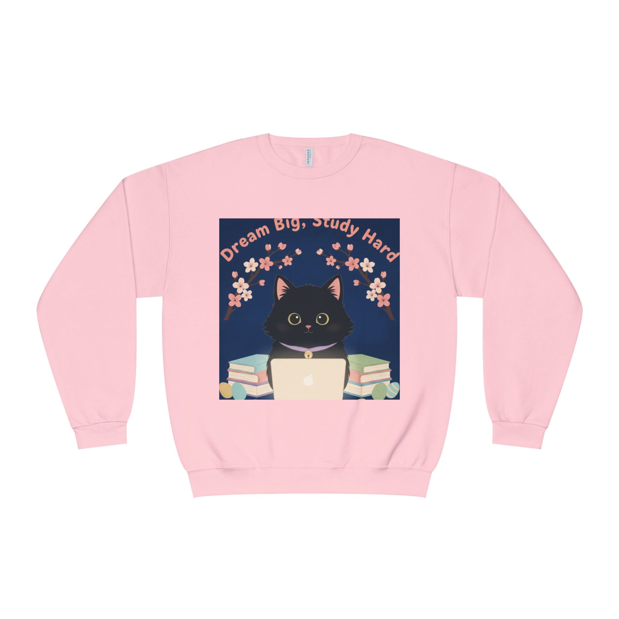 Black Cat Crewneck Sweatshirt – Dream Big Study Hard