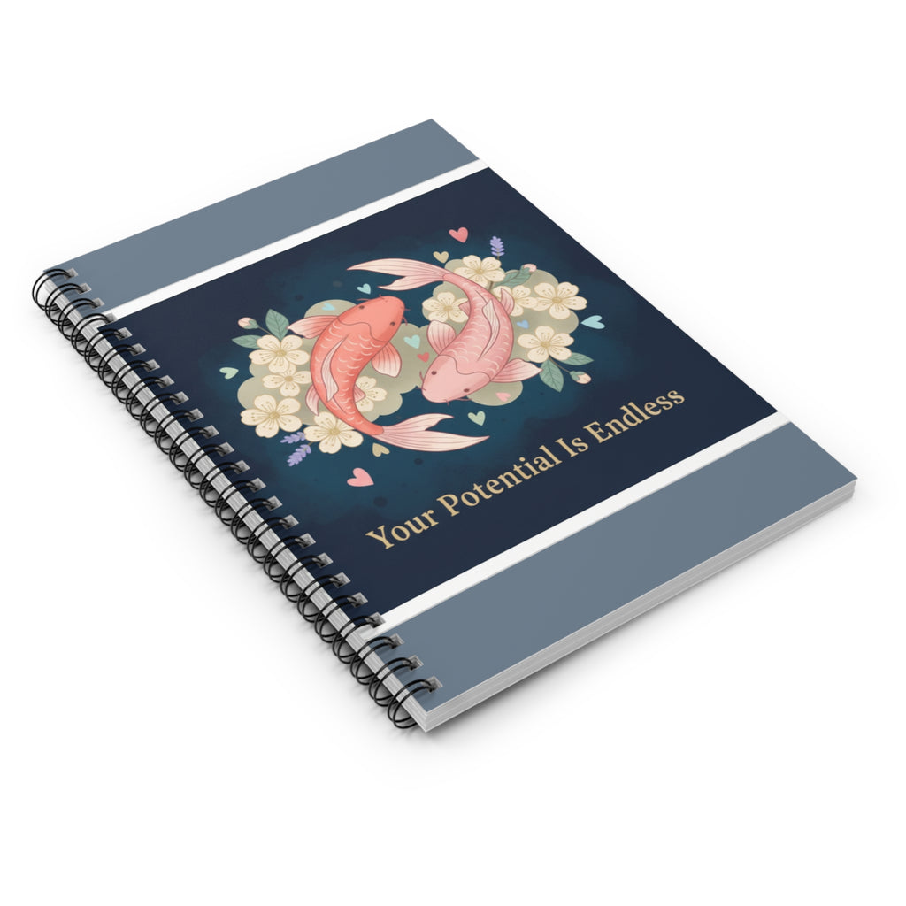 Koi Spiral Notebook – Your Potential is Endless