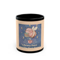 Bee Black Mug 11oz – Library Days Are the Best Days