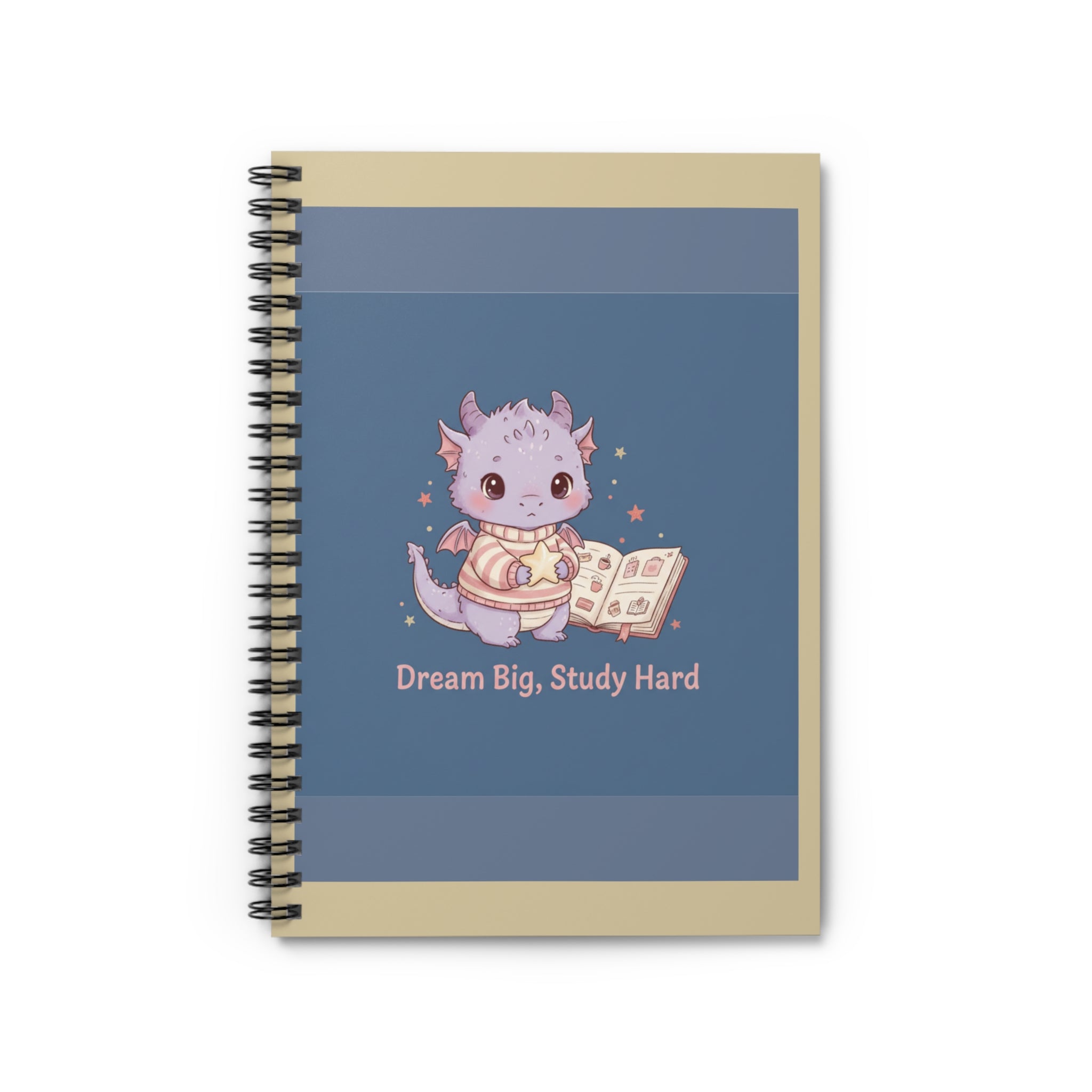 Dragon Spiral Notebook – Dream Big Study Hard