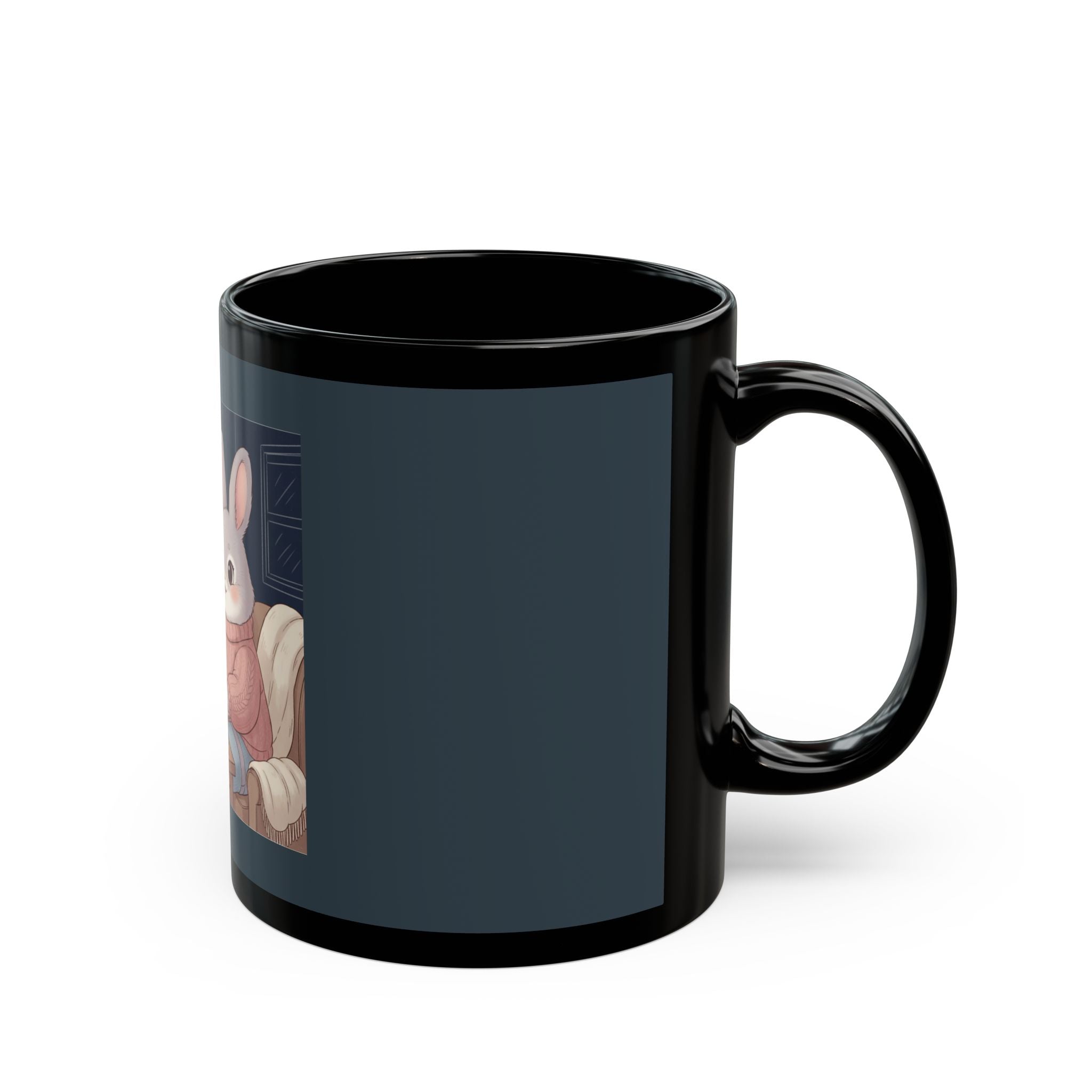 Rabbit Black Mug 11oz – Study Now, Slay Later