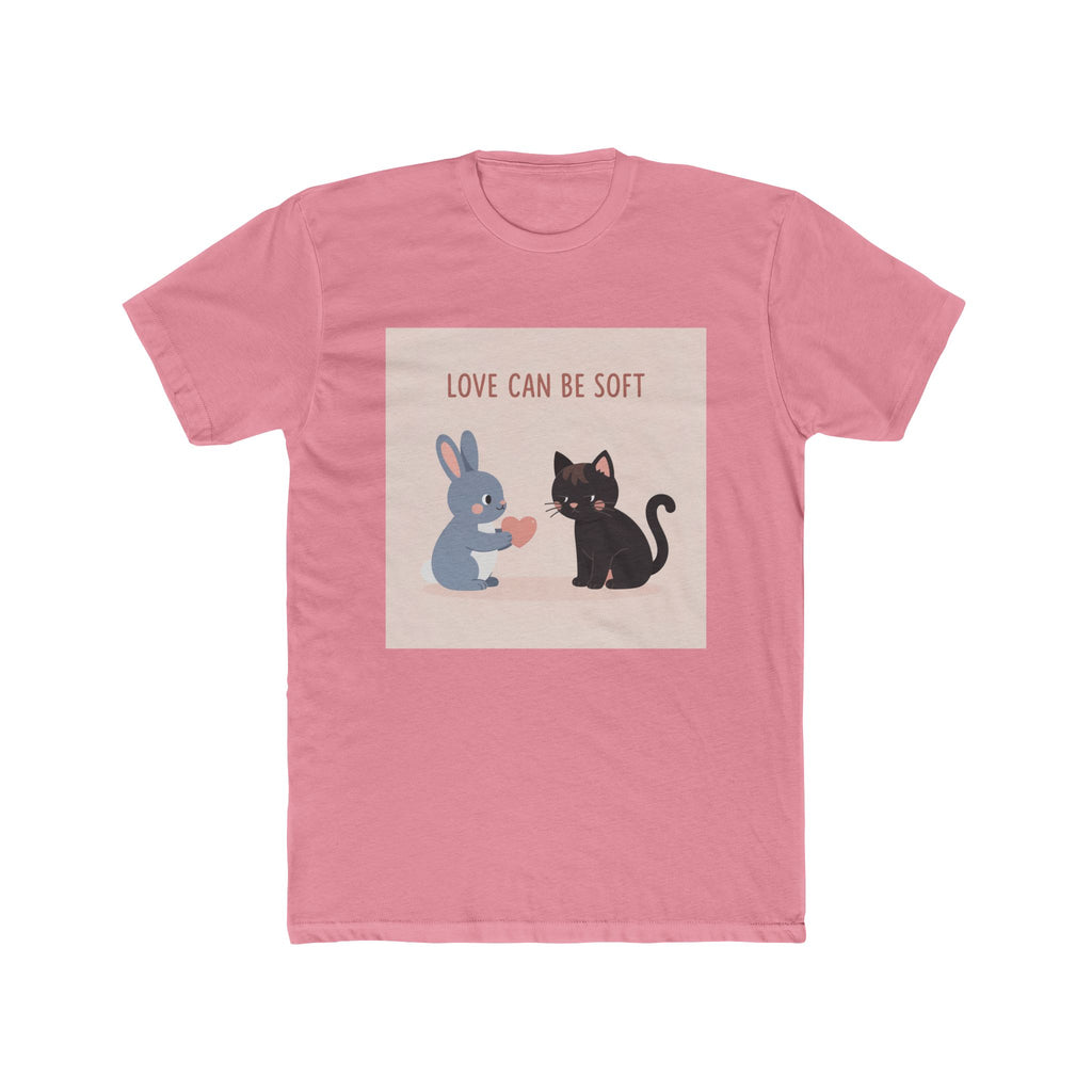 "LOVE CAN BE SOFT" Black Cat Unisex Tee | College Girl Gift | Fashion | KayKay Classics