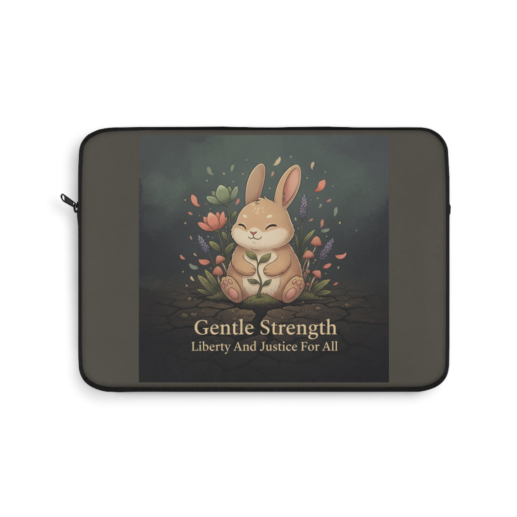 Bunny Laptop Sleeve – Gentle Strength Liberty and Justice for