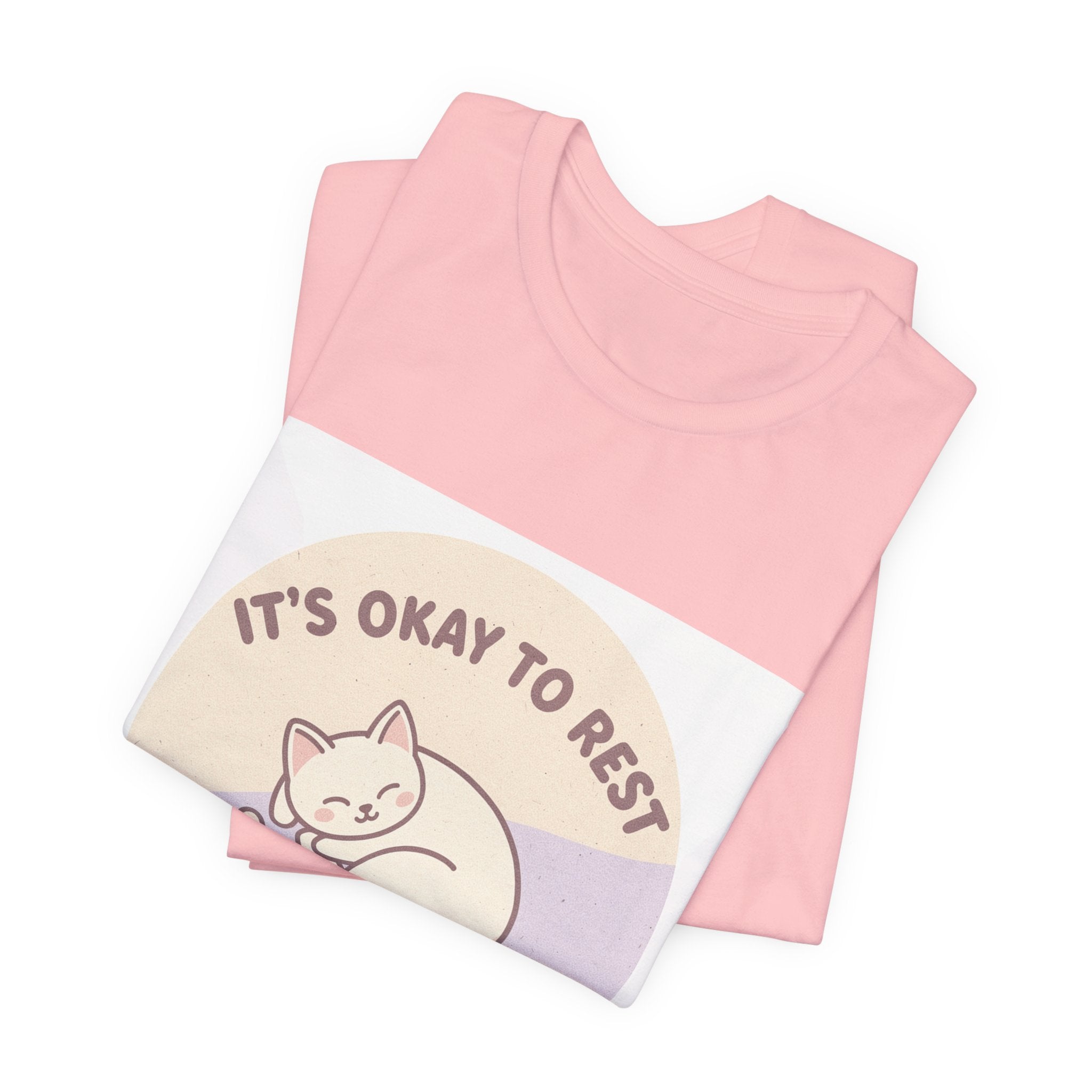 "IT'S OKAY TO REST" Black Cat Women Tee | College Girl Gift | Fashion | KayKay Classics