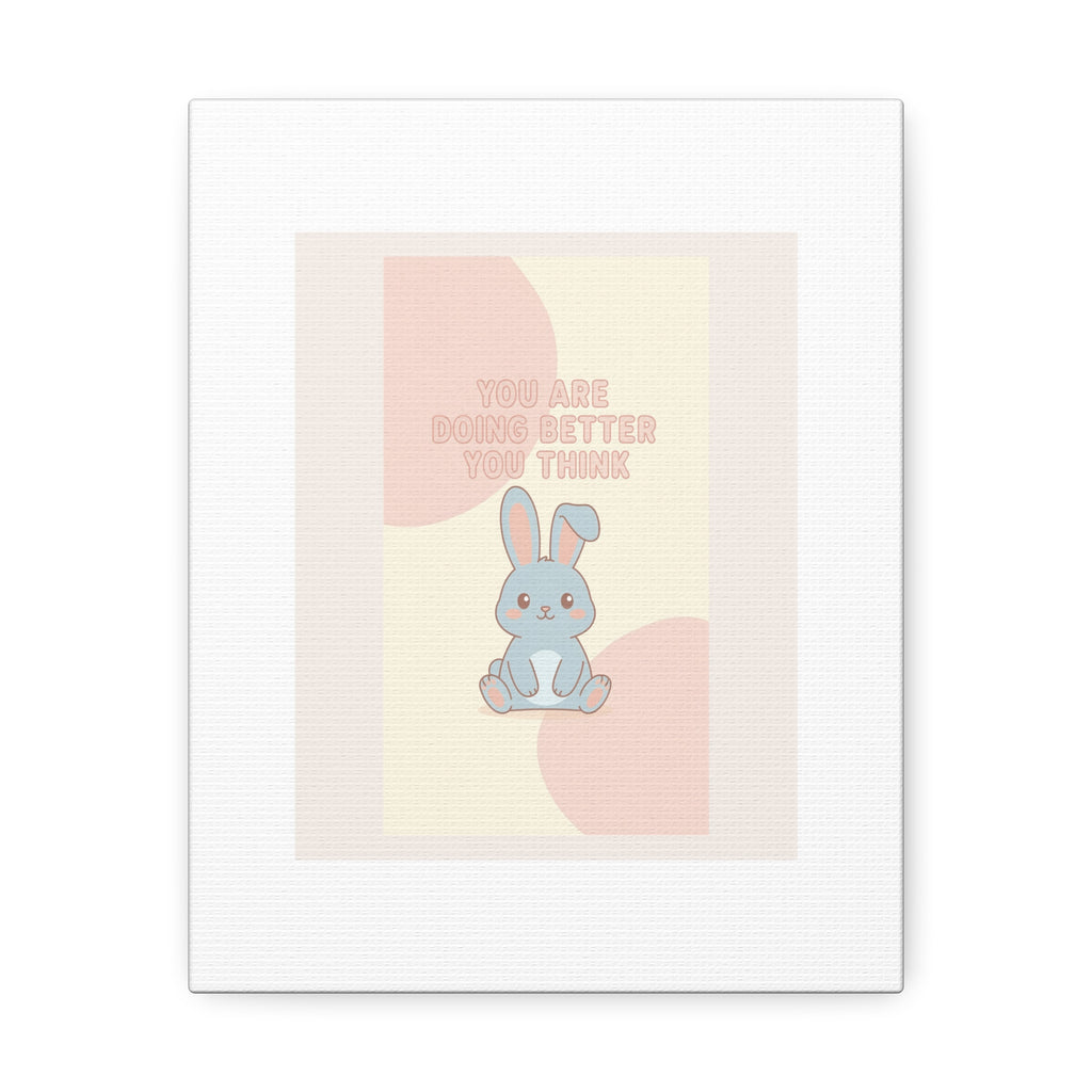 "YOU ARE DOING BETTER YOU THINK" Black Cat Canvas | Trendy Gift for Her | Lifestyle | KayKay Classics