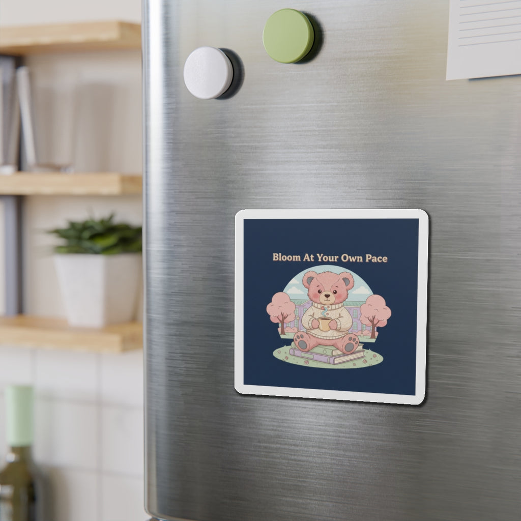 Bear Die-Cut Magnet – Bloom at Your Own Pace