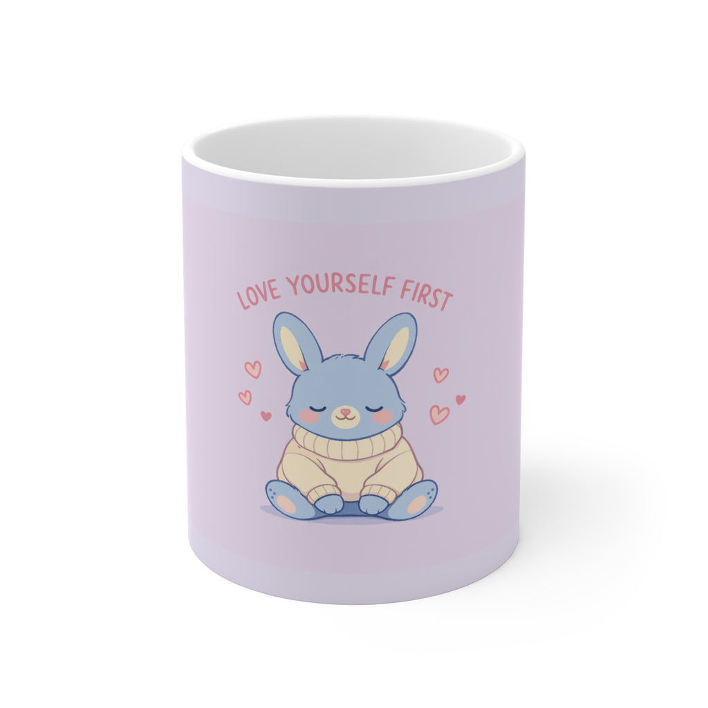 "LOVE YOURSELF FIRST" Black Cat Mug | College Girl Gift | Fashion | KayKay Classics
