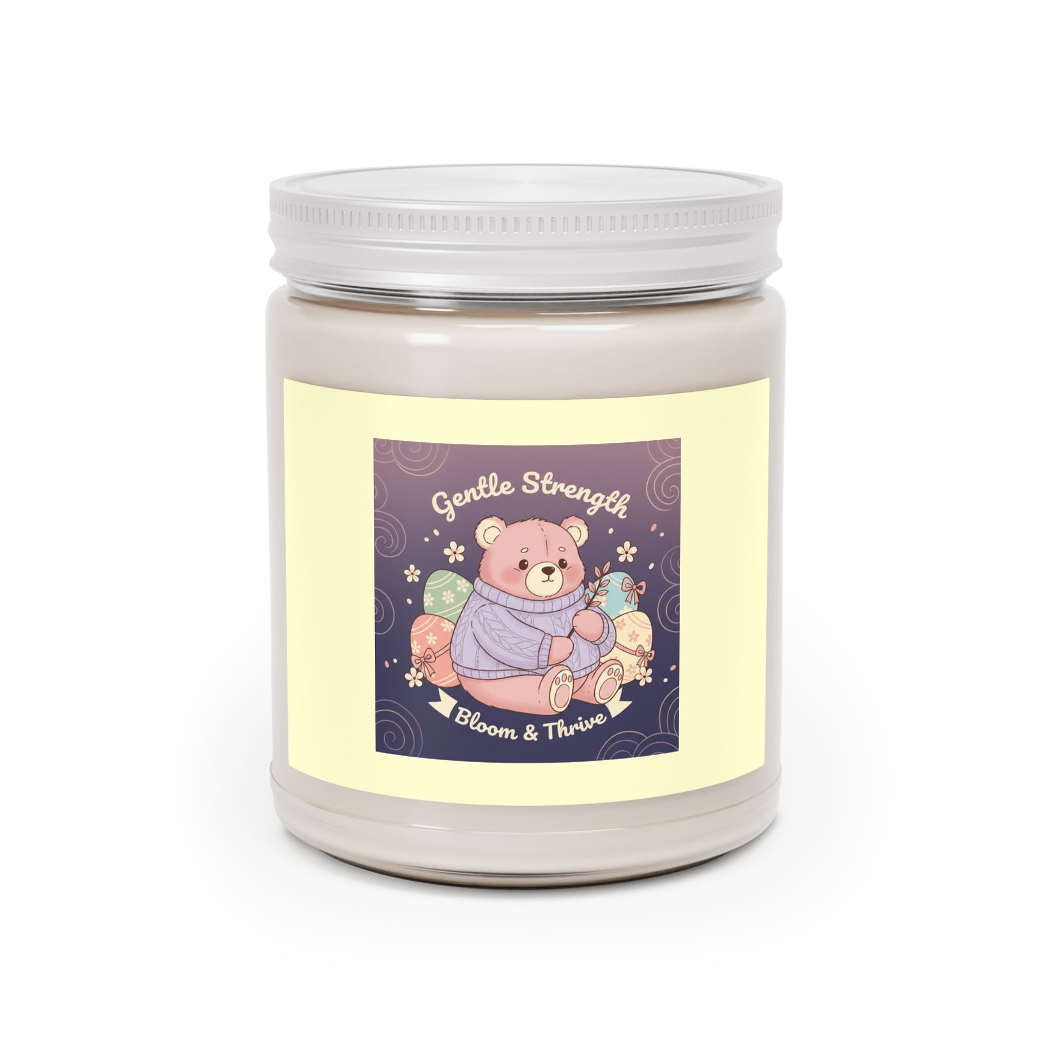 Bear Scented Candle – Gentle Strength Bloom Thrive