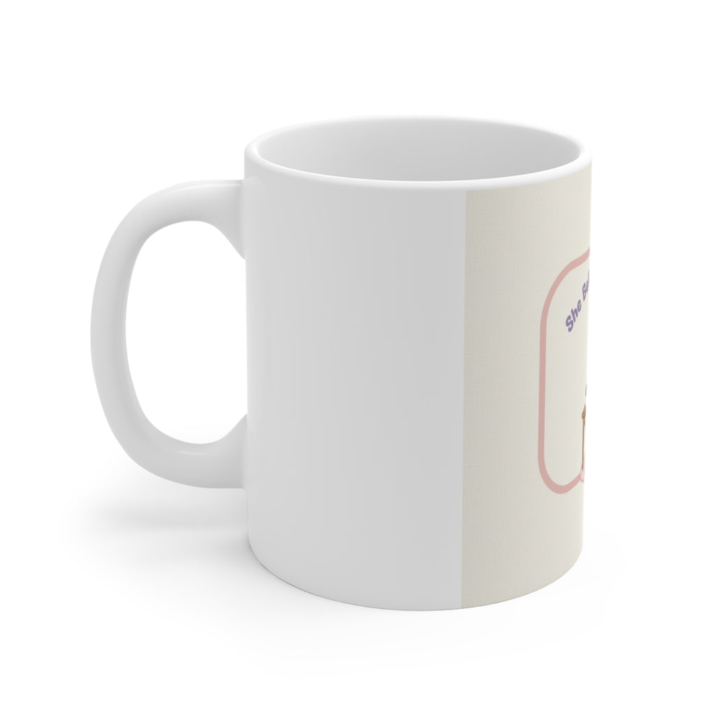 She Believed She Could Bee and bunny Mug 11oz