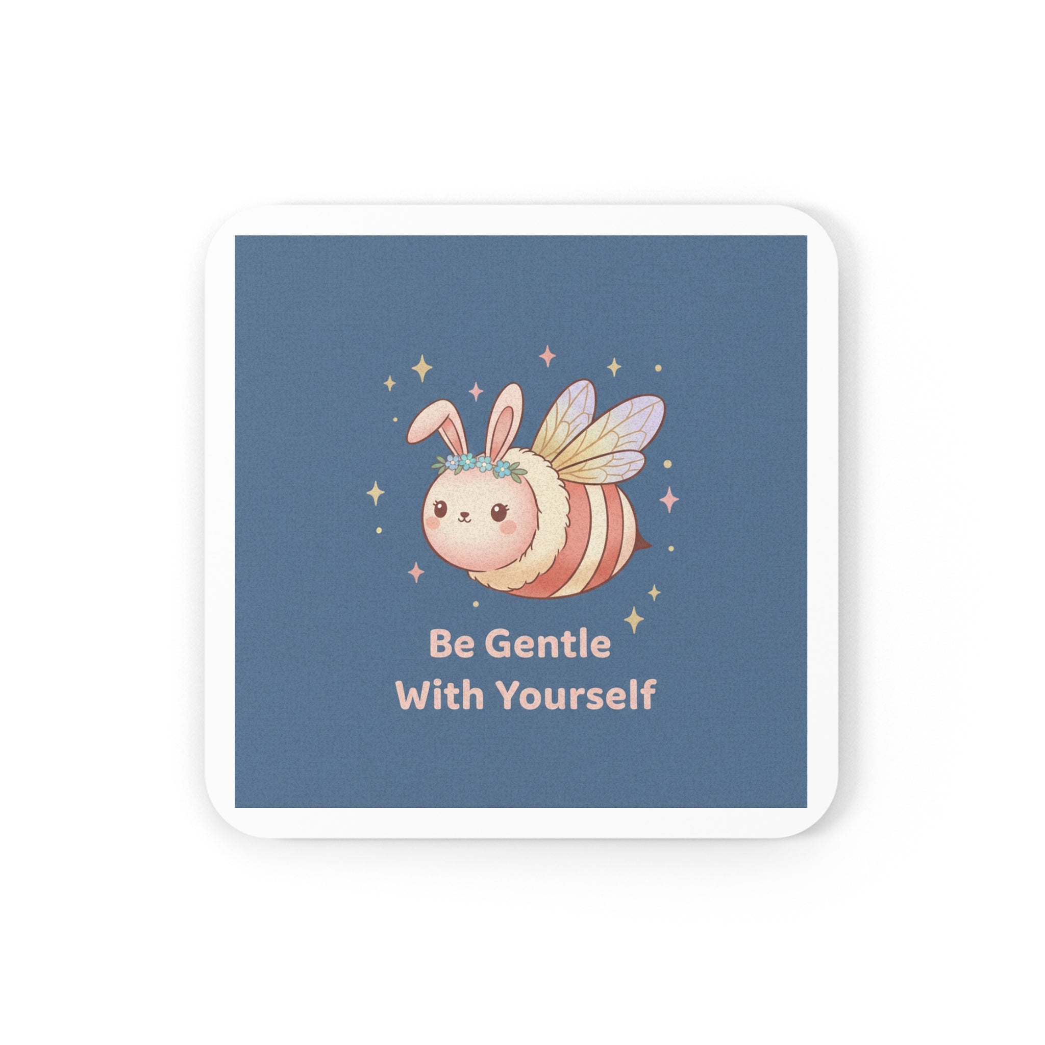 Honeybee Cork Coaster – Be Gentle With Yourself