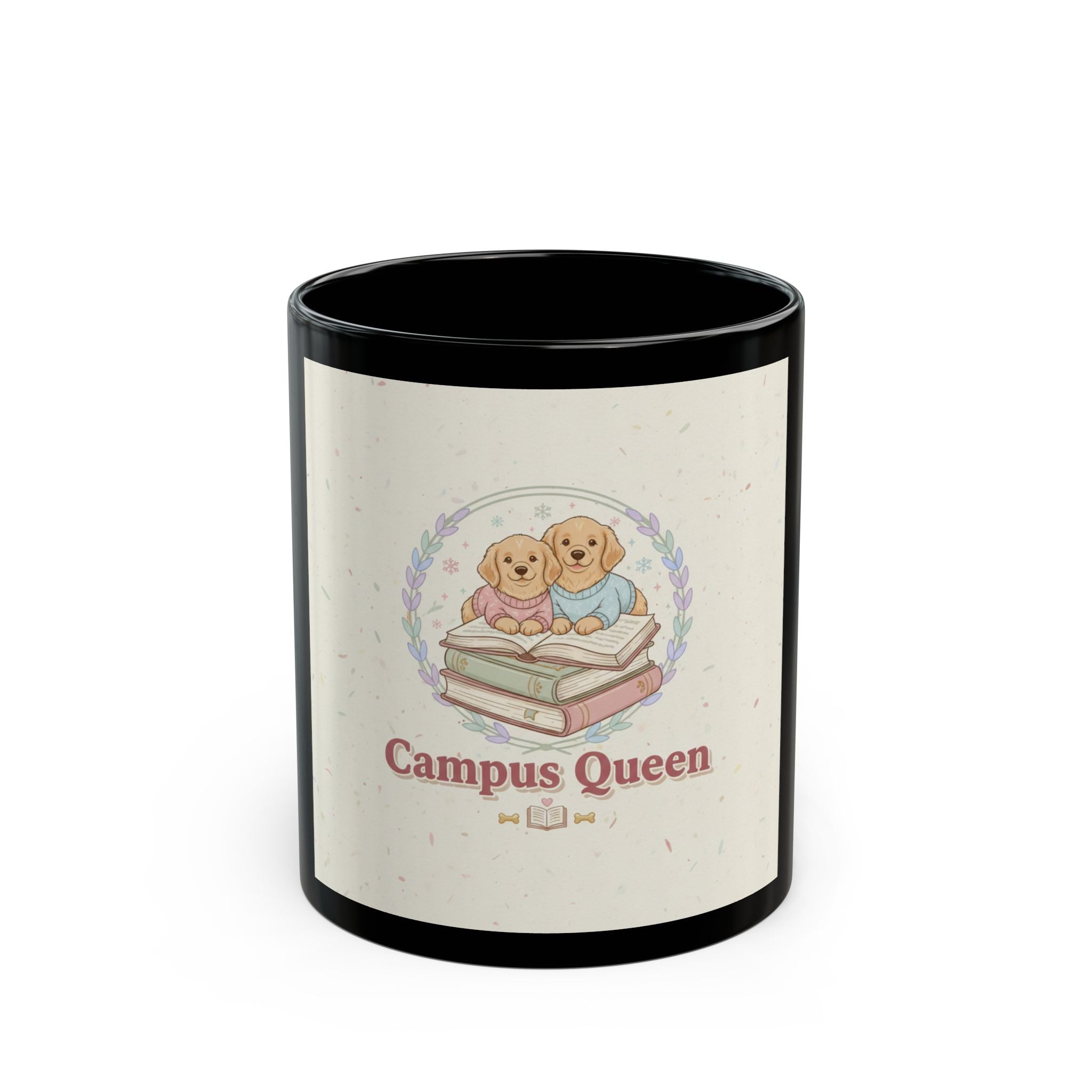 Campus Queen Dogs Black Mug 11oz