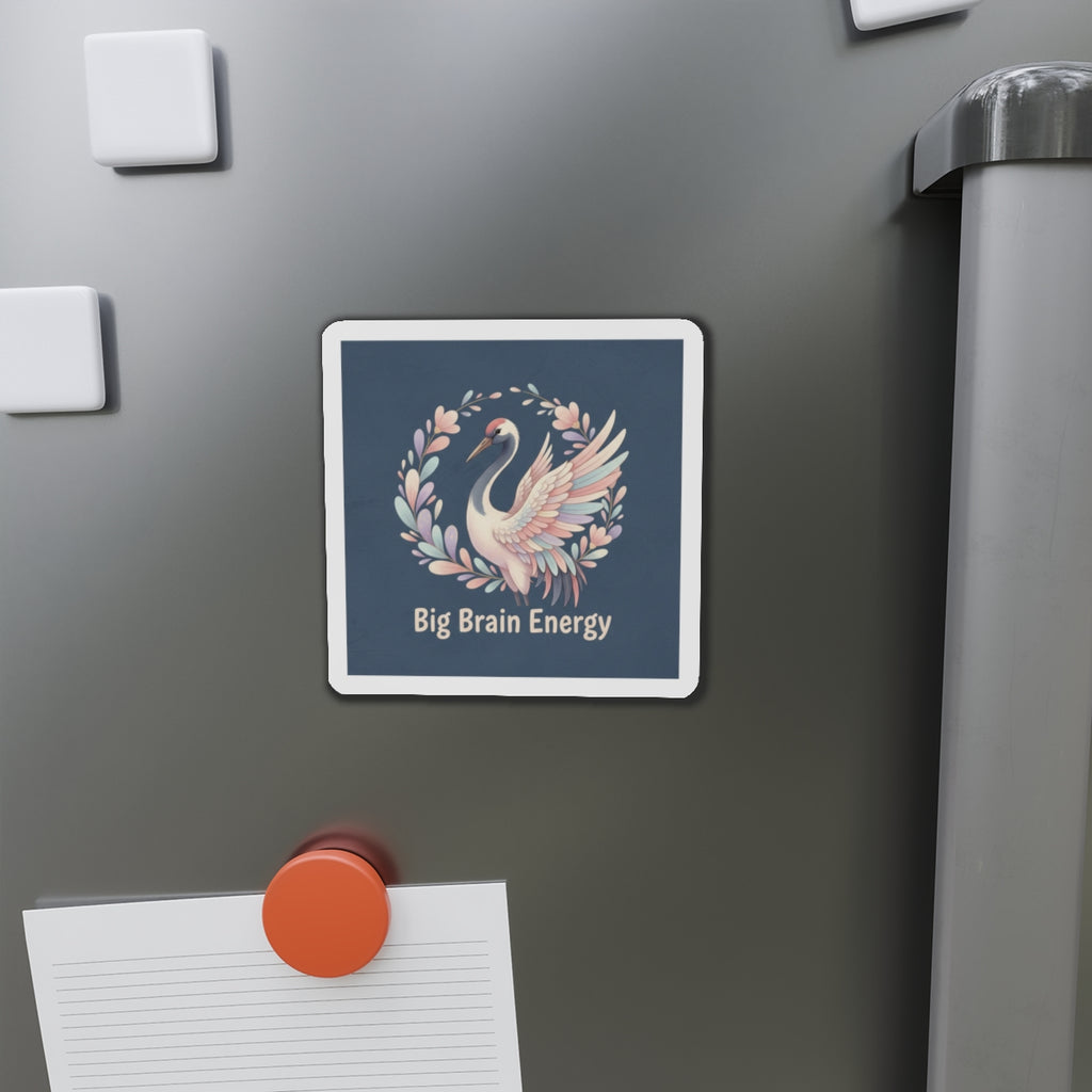 Crane Die-Cut Magnet – Big Brain Energy