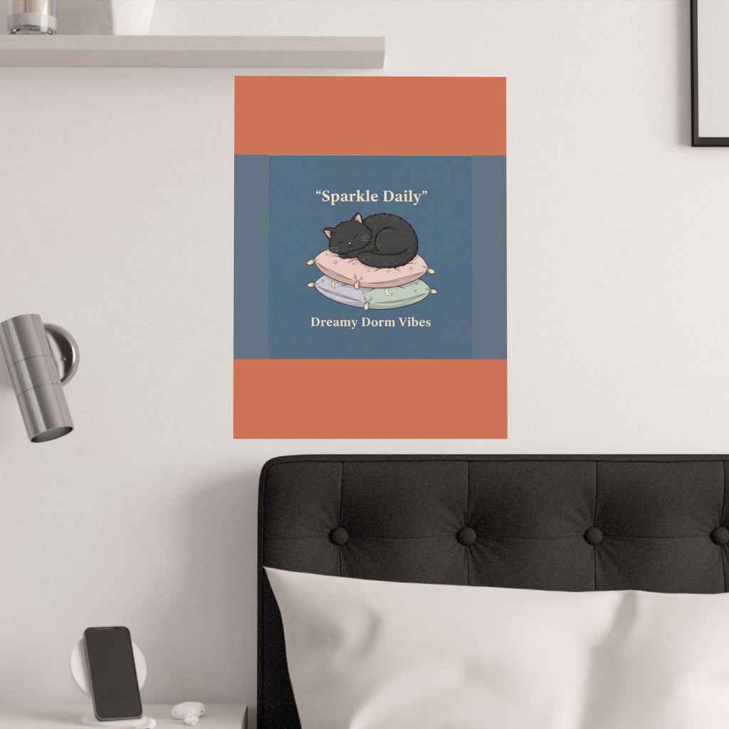 Black Cat Poster – Sparkle Daily Dreamy Dorm Vibes