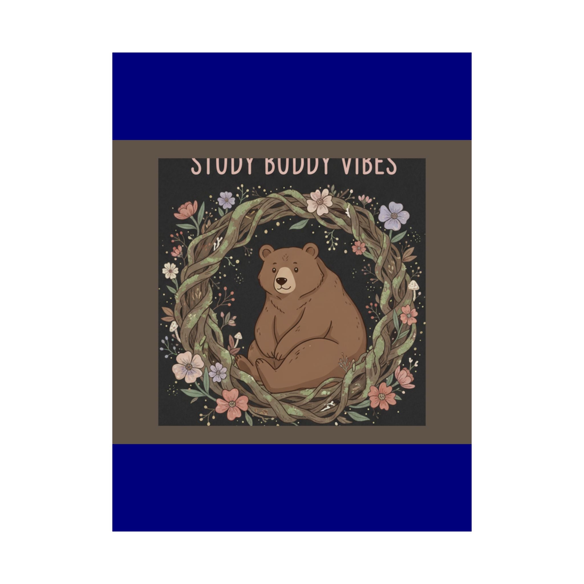 Bear Poster – Study Buddy Vibes
