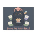 Black Cat Canvas Print – Liberty and Justice for All