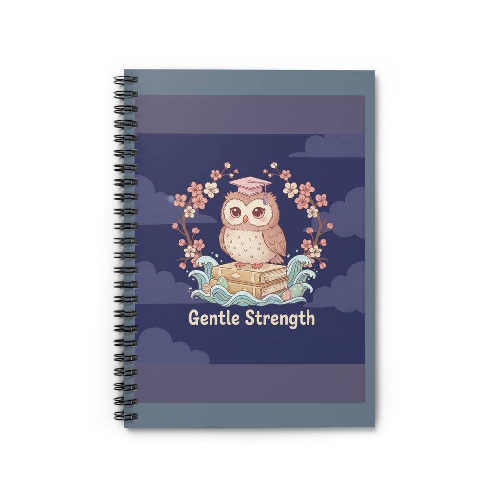 Owl Spiral Notebook – Gentle Strength