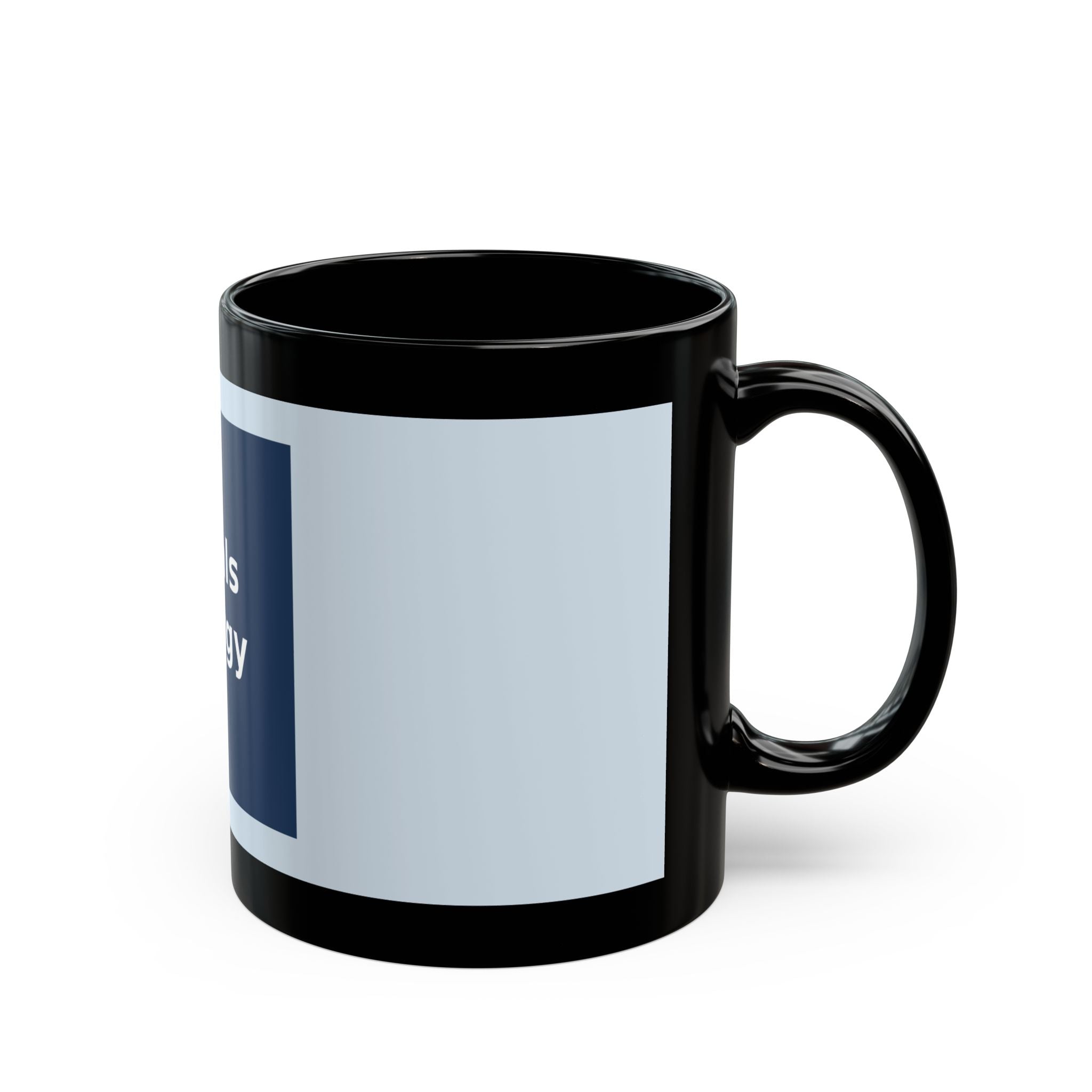 "Finals Energy" Black Cat Black Mug | College Girl Gift | Fashion | KayKay Classics