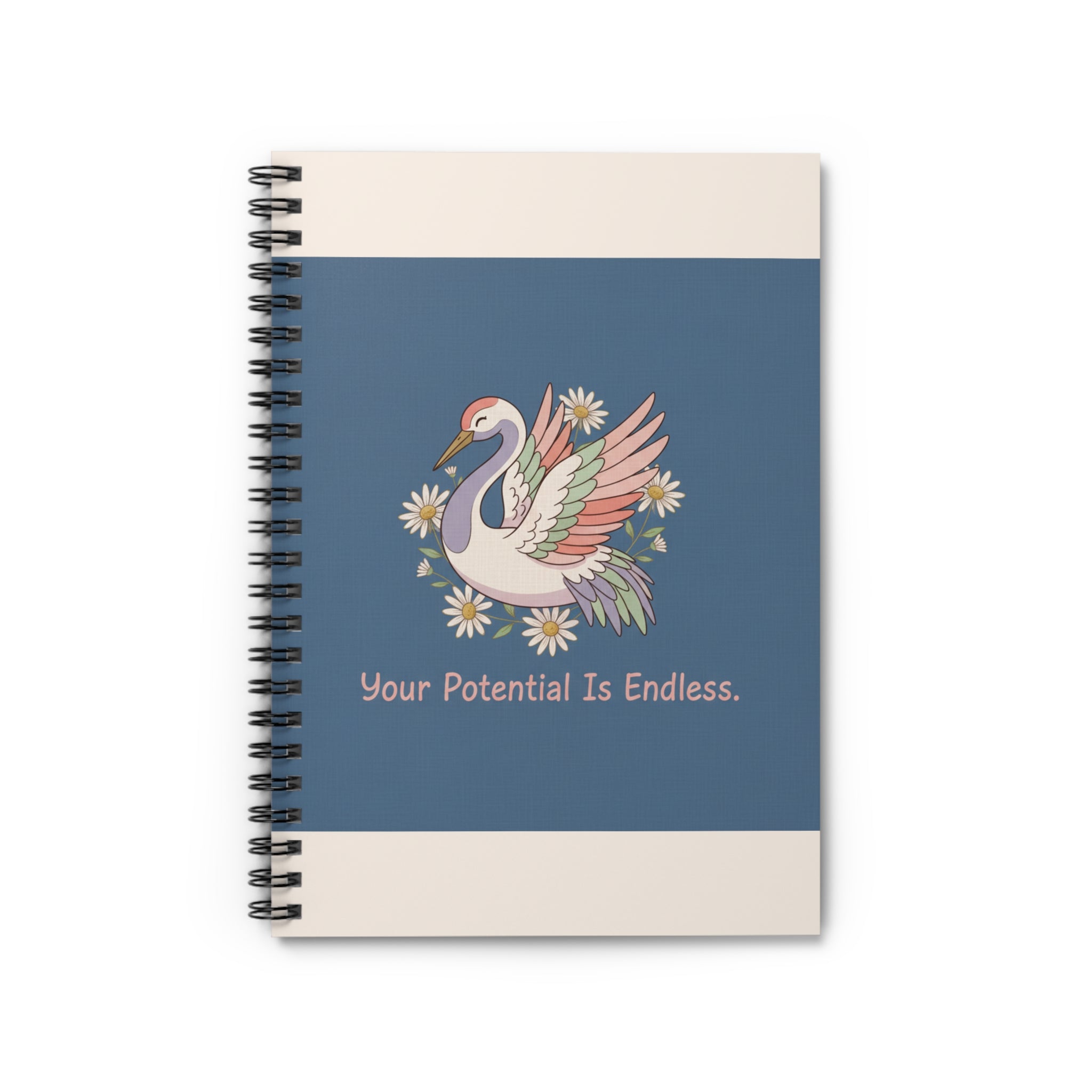 Crane Spiral Notebook – Your Potential is Endless