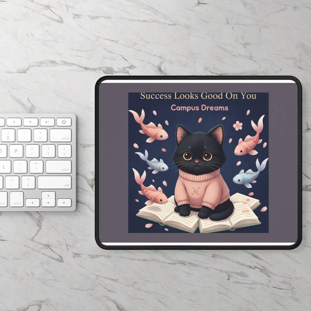 Black Cat Mouse Pad – Success Looks Good on You Campus Dreams