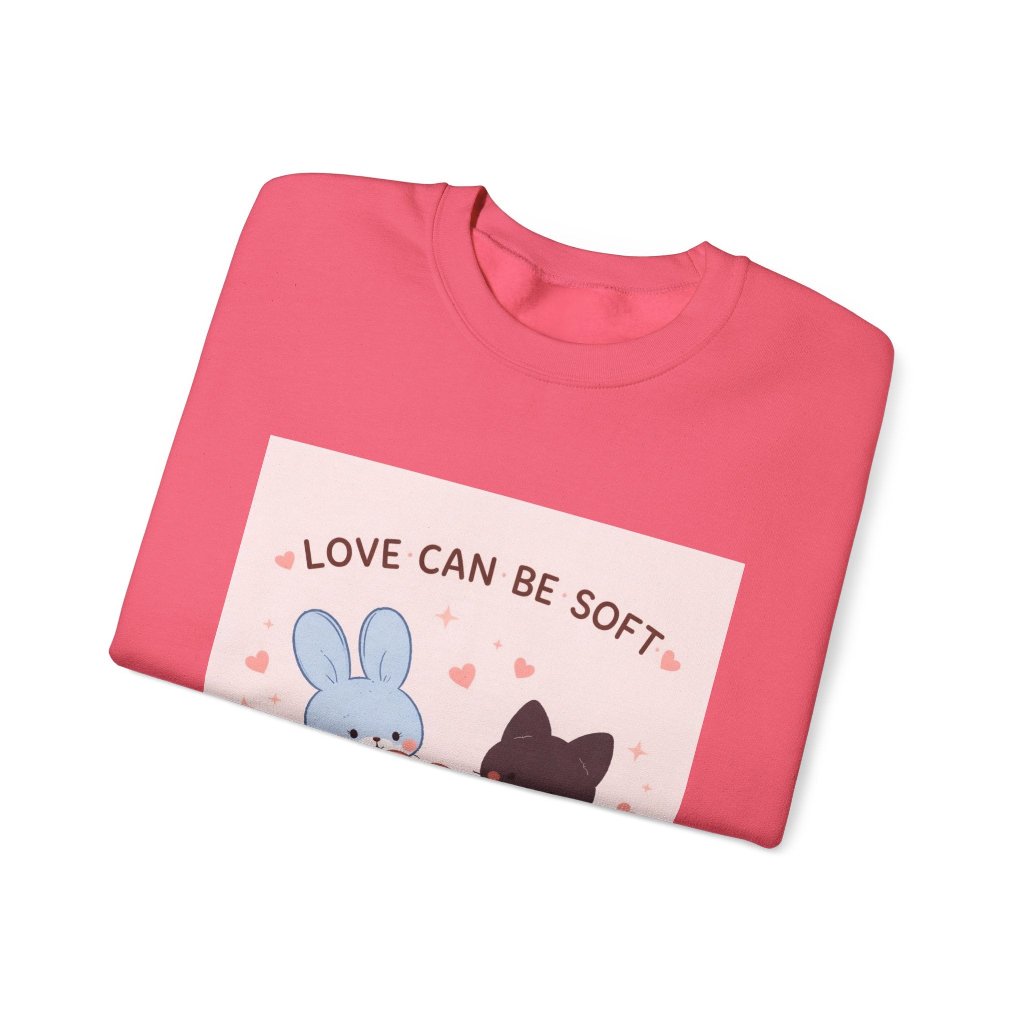"LOVE CAN BE SOFT" Black Cat Crewneck | College Girl Gift | Fashion | KayKay Classics