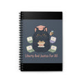 Black Cat Spiral Notebook – Liberty and Justice for All