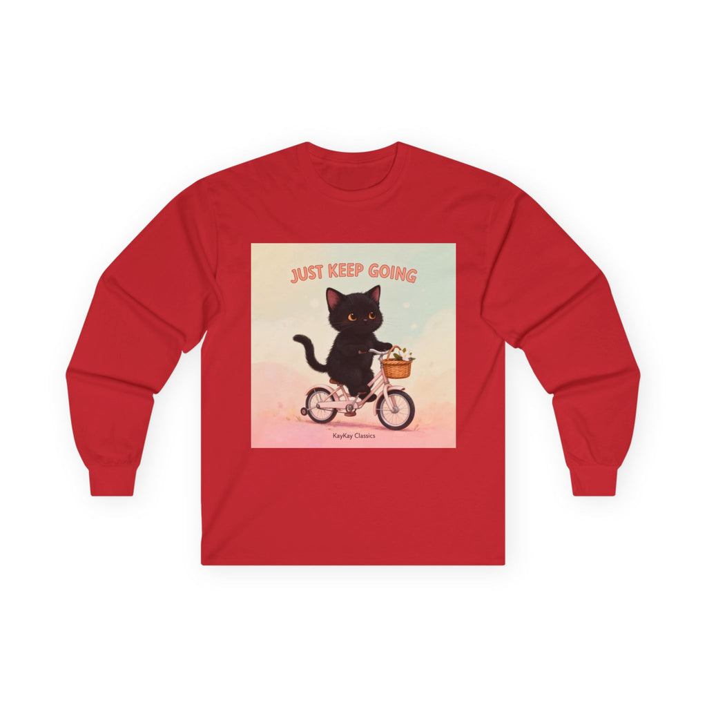 JUST KEEP GOING Cat Long Sleeve Tee
