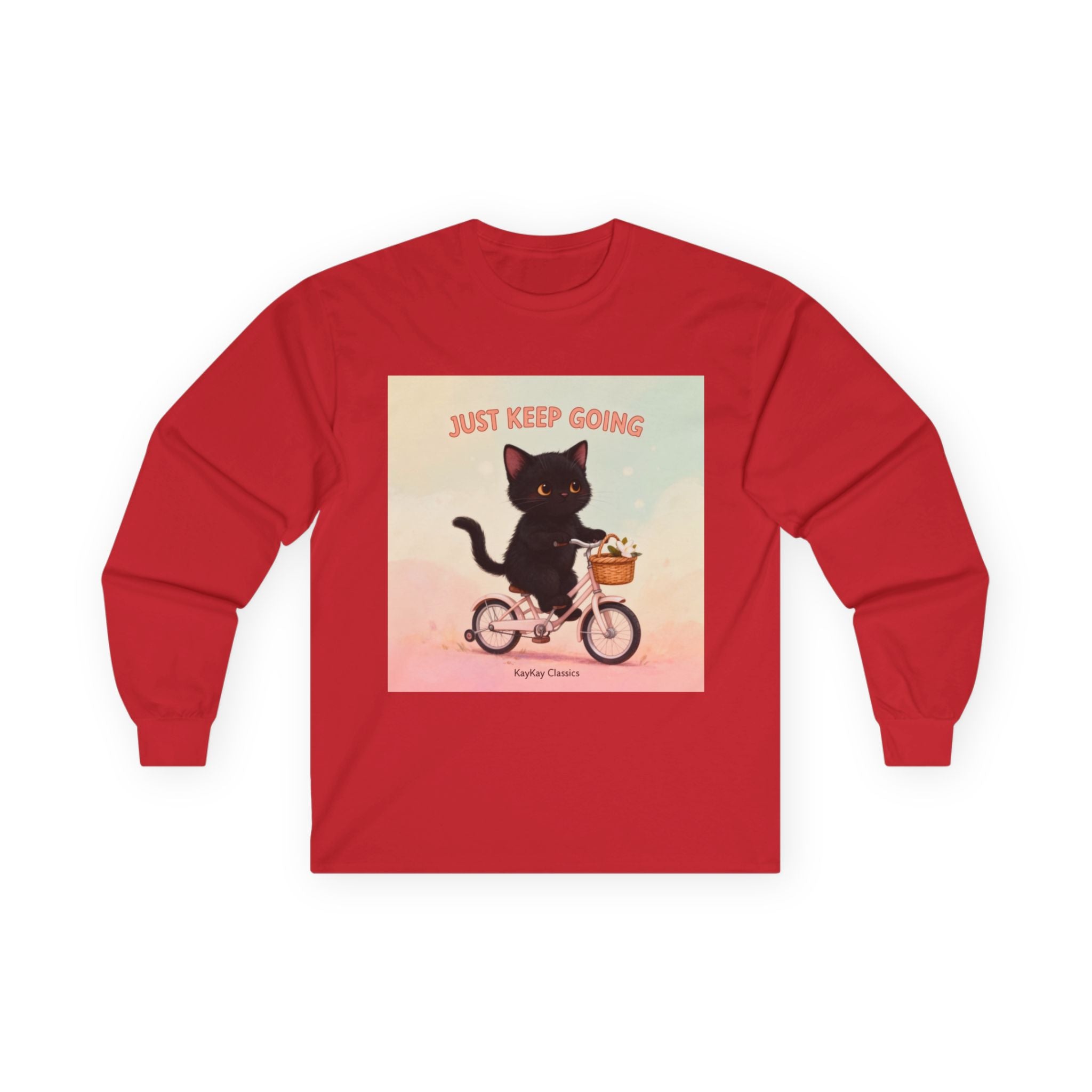JUST KEEP GOING Cat Long Sleeve Tee