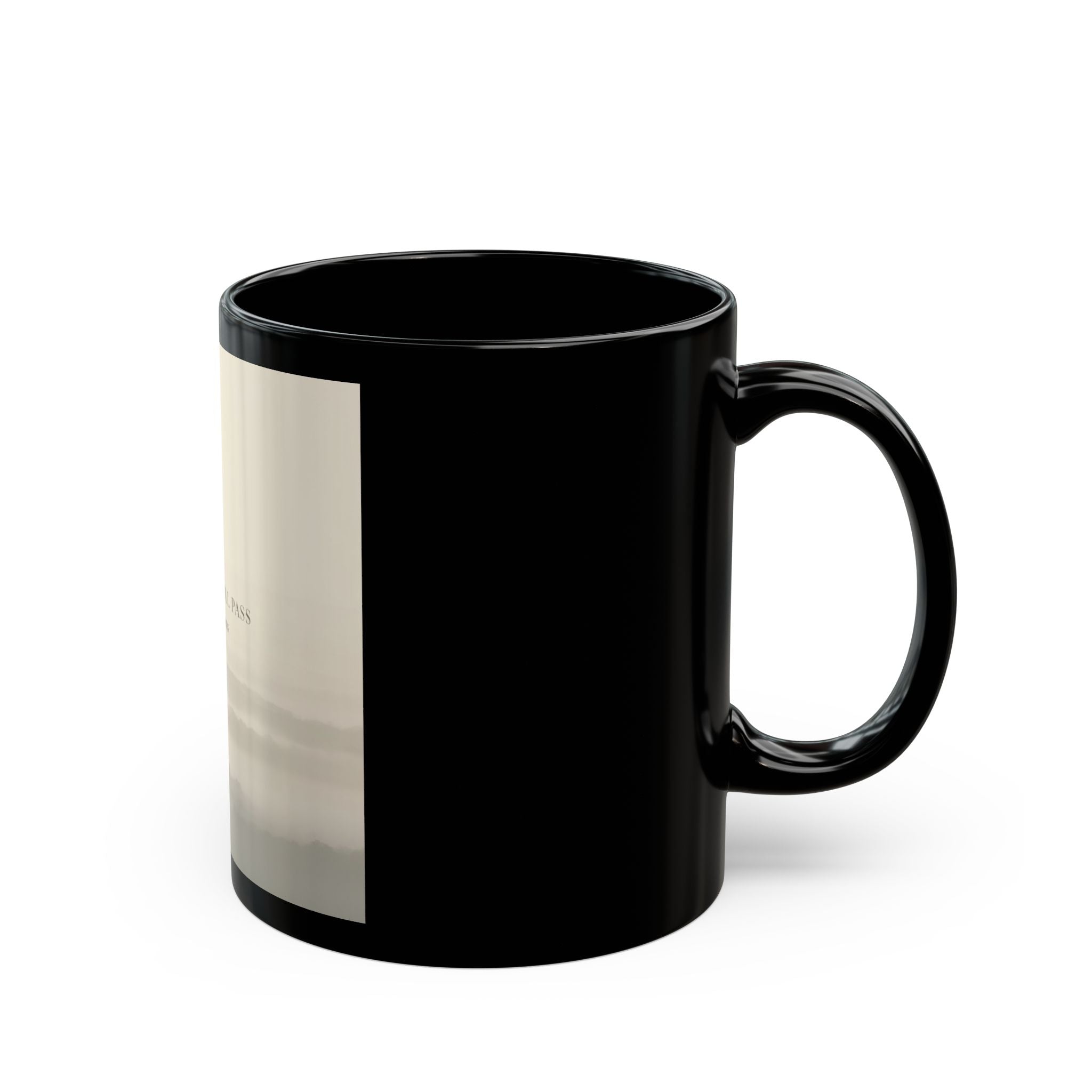 THIS MOMENT WILL PASS Black Mug 11oz