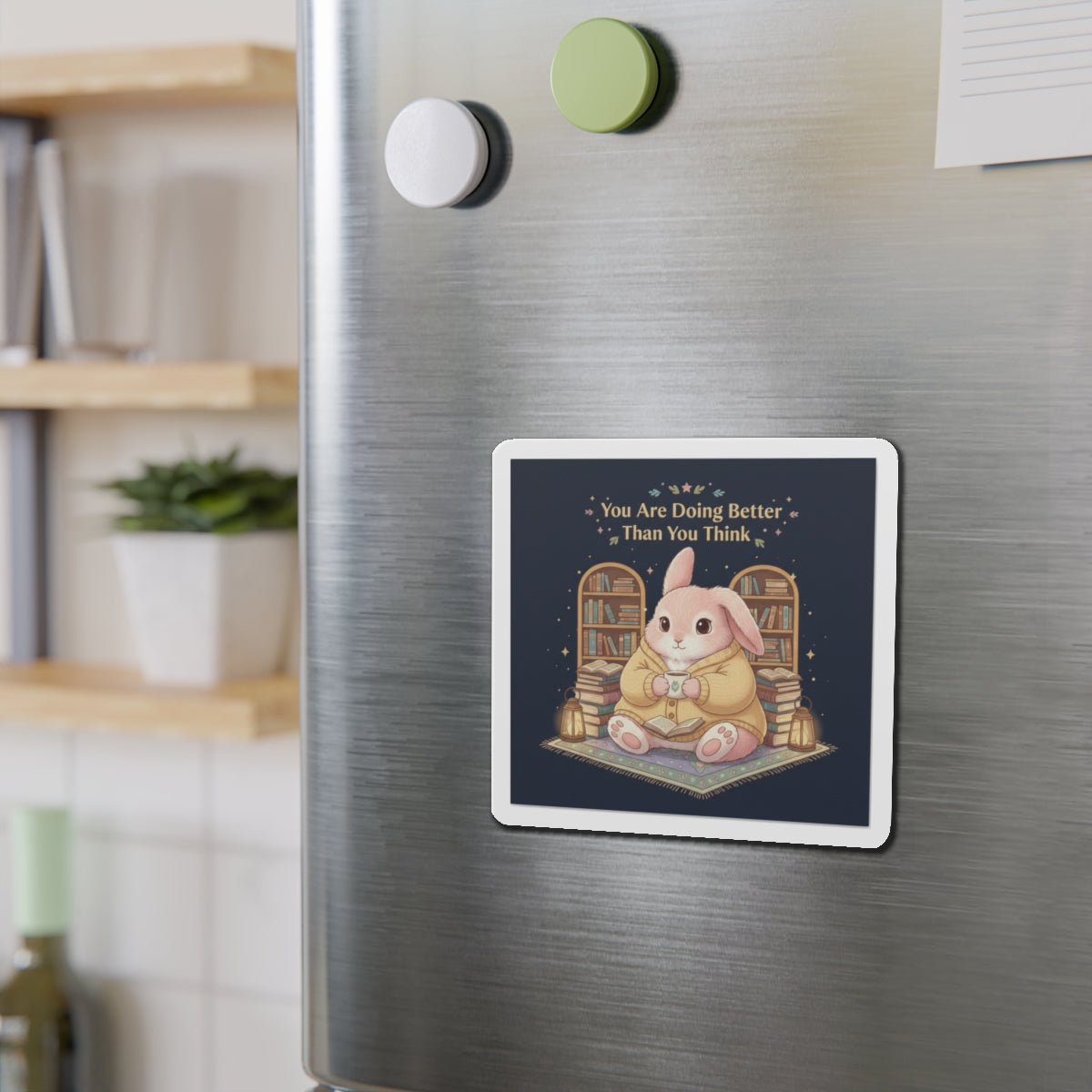 Bunny Die-Cut Magnet – You Are Doing Better Than You Think