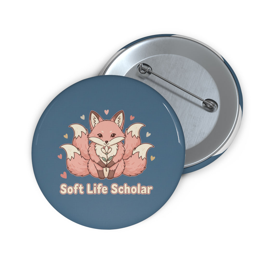Kitsune Pin Button – Soft Life Scholar