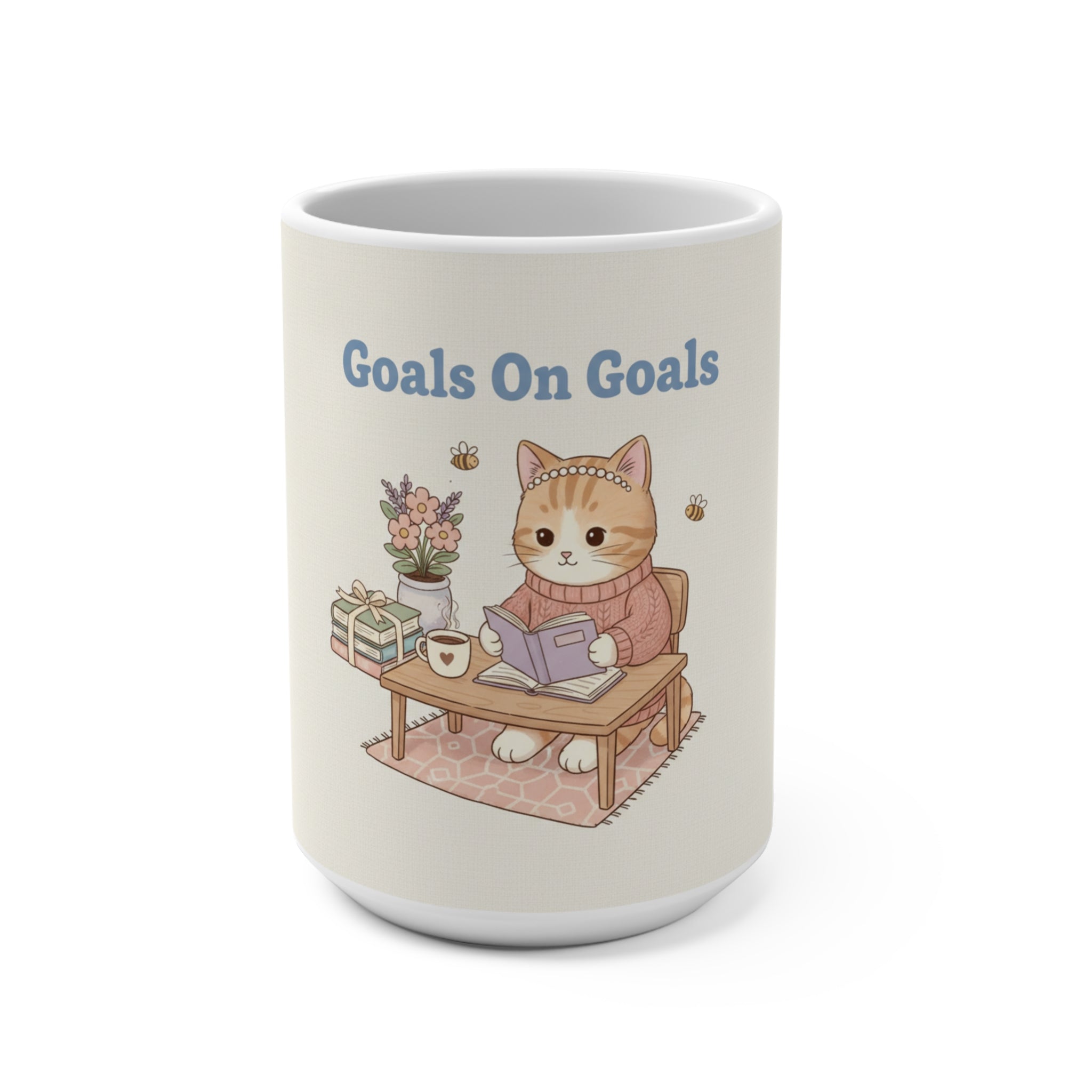 Goals On Goals Cat Mug 15oz