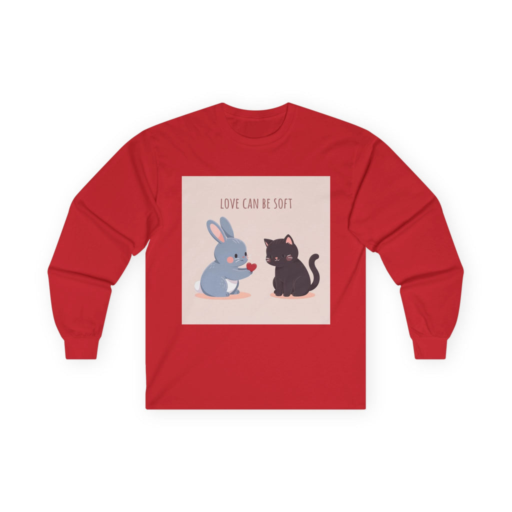LOVE CAN BE SOFT Rabbit, cat Long Sleeve Tee