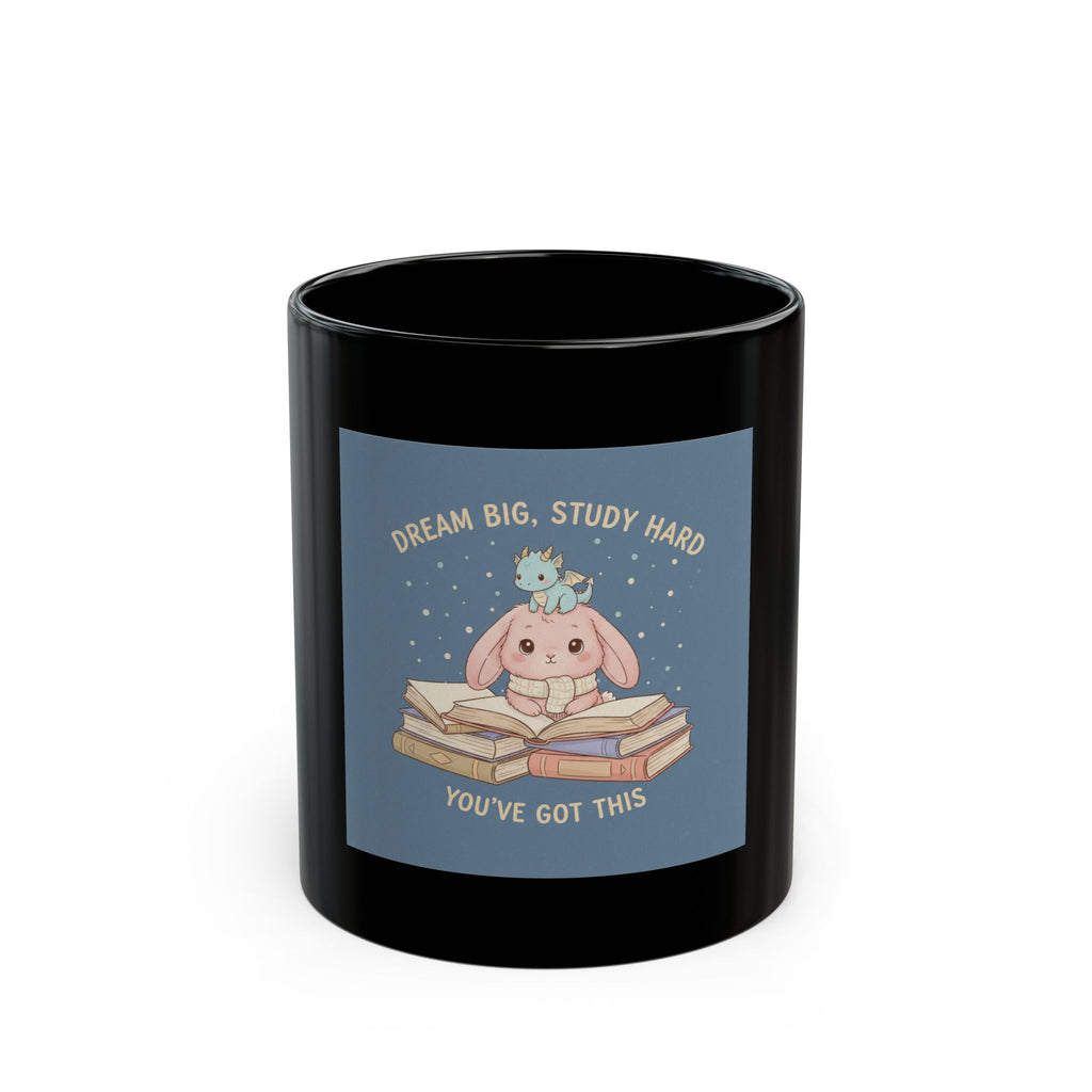 Bear Black Mug 11oz – Dream Big Study Hard