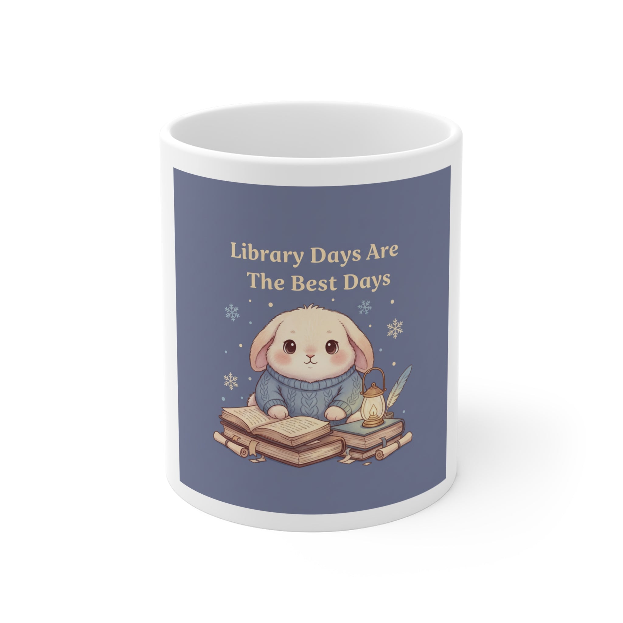 Bunny Mug 11oz – Library Days Are the Best Days