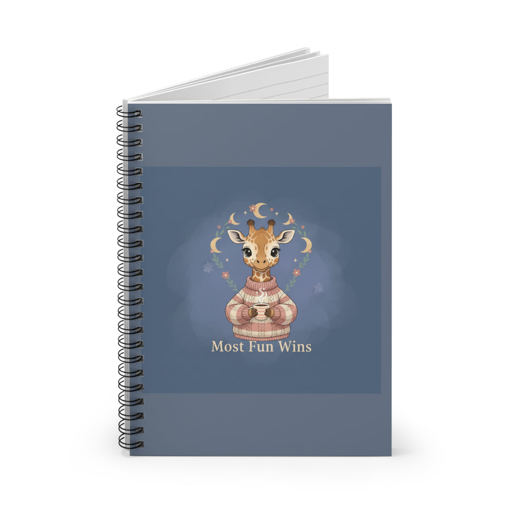 Giraffe Spiral Notebook – Most Fun Wins