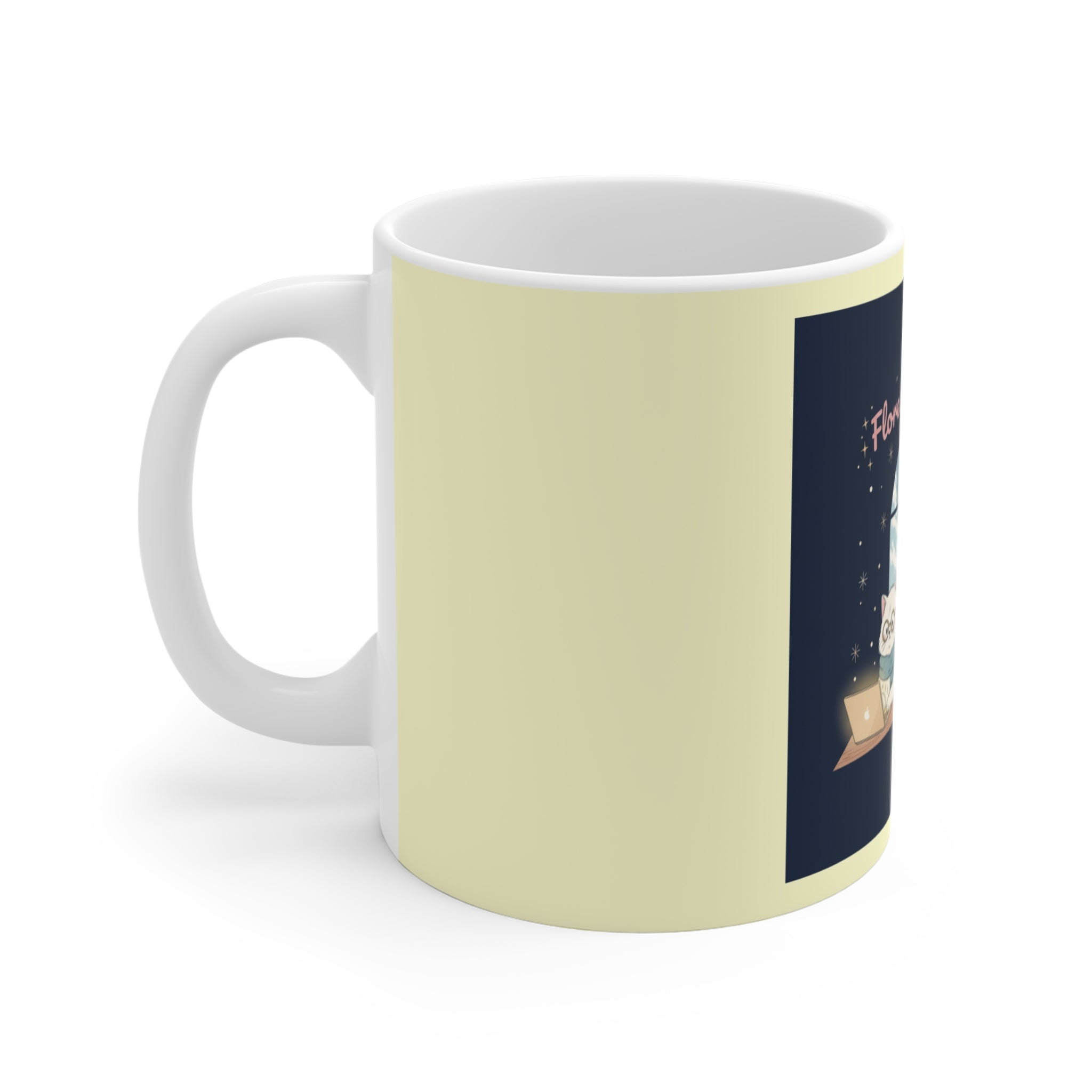 Cat Mug 11oz – Florece a Tu Ritmo