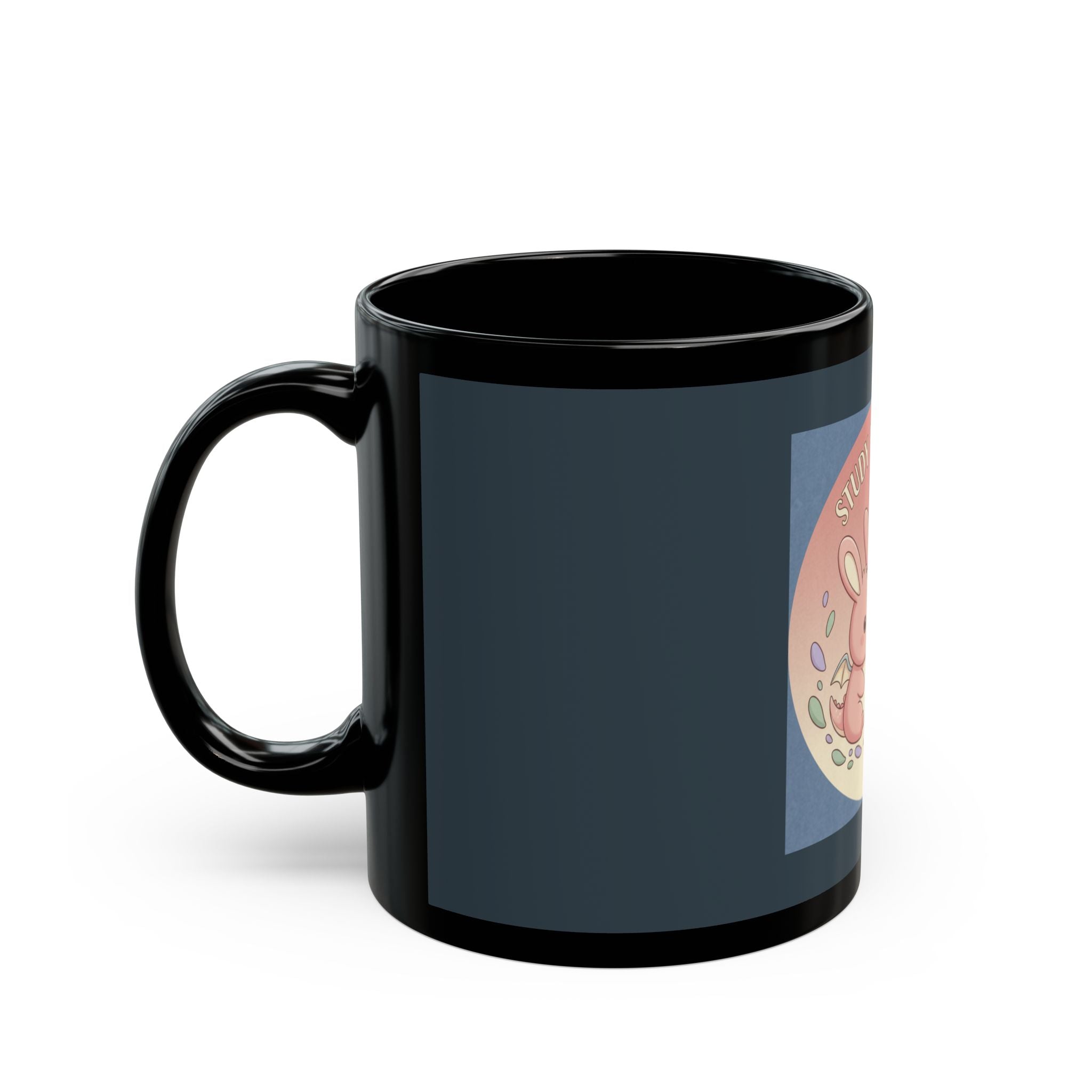 Bunny Black Mug 11oz – Coffee and Confidence