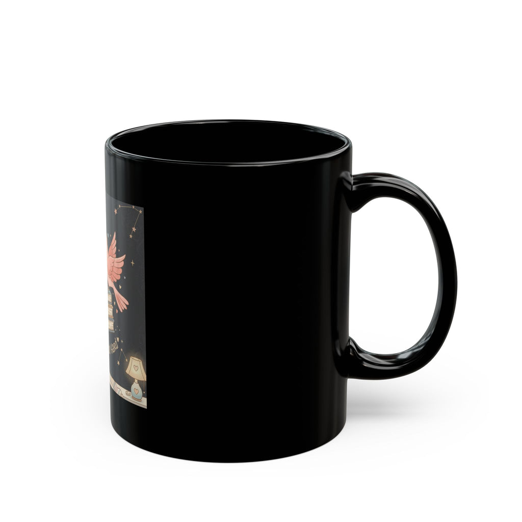 Dream Big, Study Hard Birds Black Mug 11oz