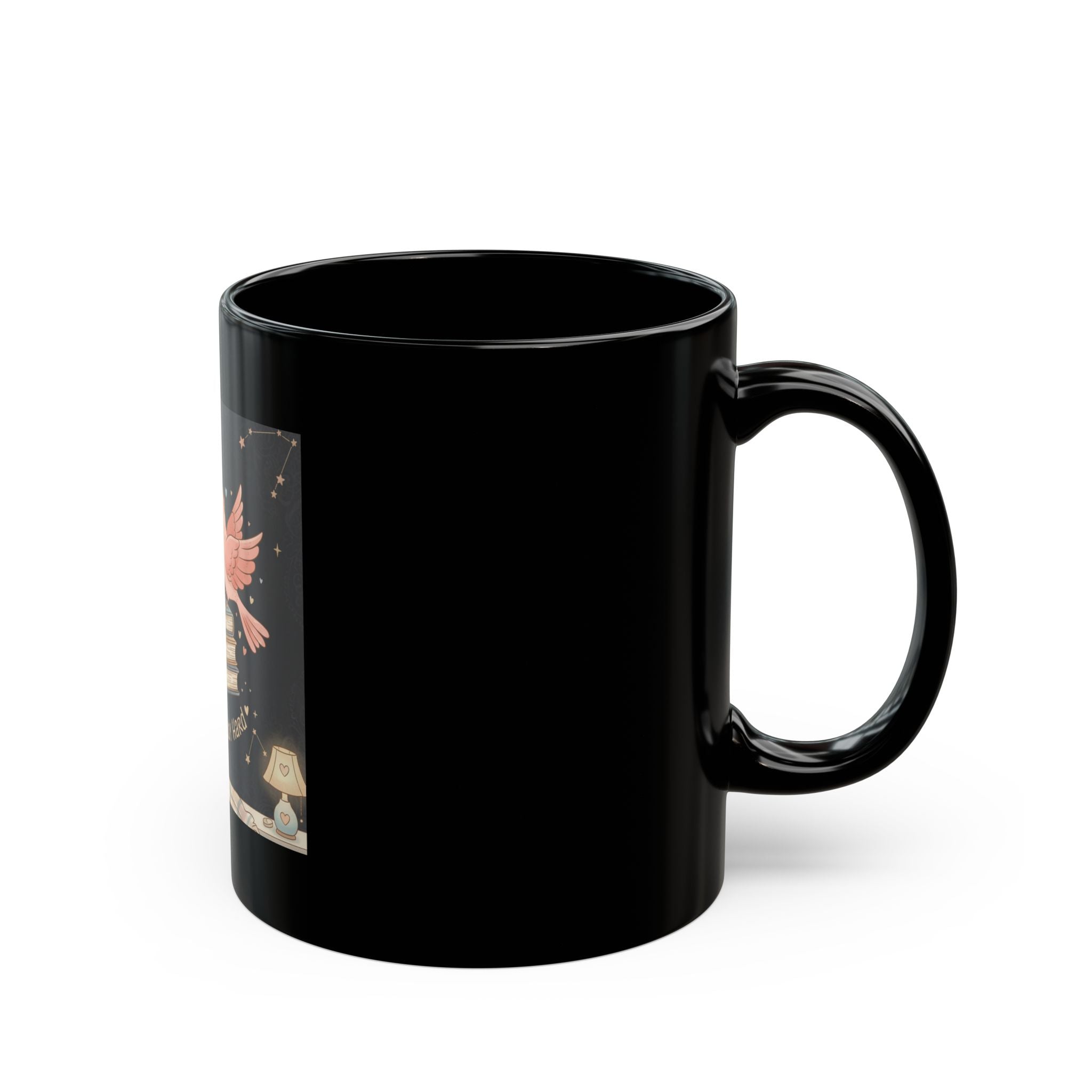 Dream Big, Study Hard Birds Black Mug 11oz