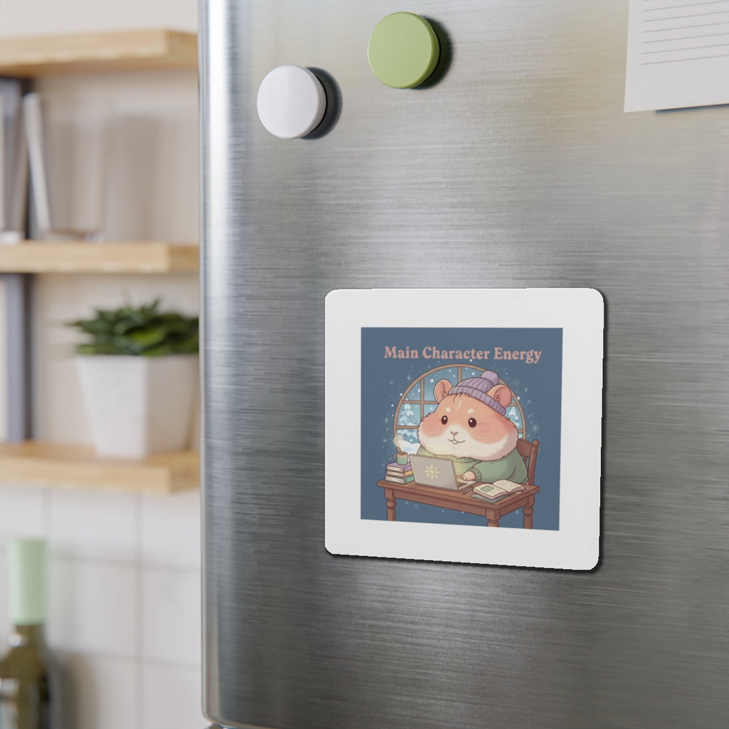 Hamster Die-Cut Magnet – Main Character Energy