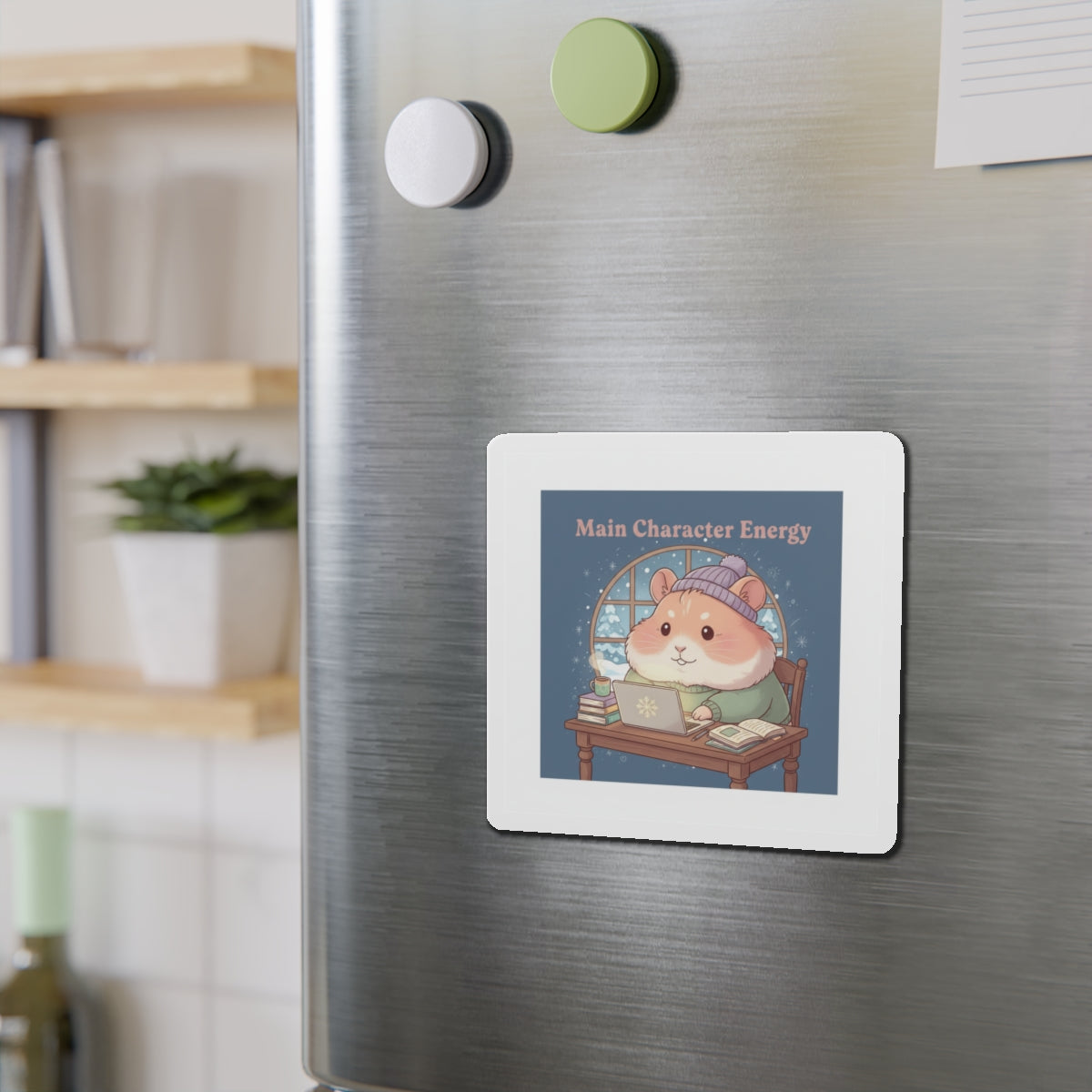 Hamster Die-Cut Magnet – Main Character Energy