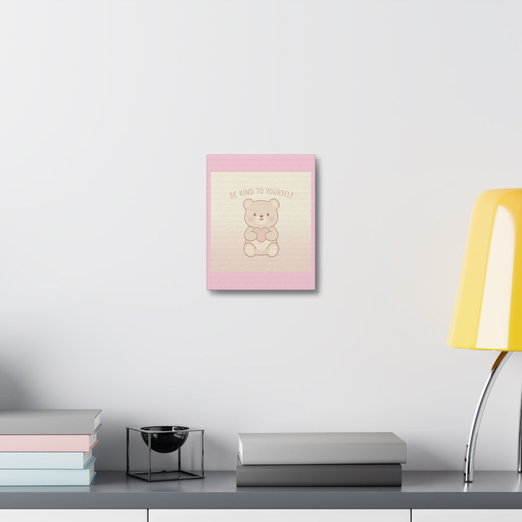 "BE KIND TO YOURSELF" Black Cat Canvas | College Girl Gift | Fashion | KayKay Classics