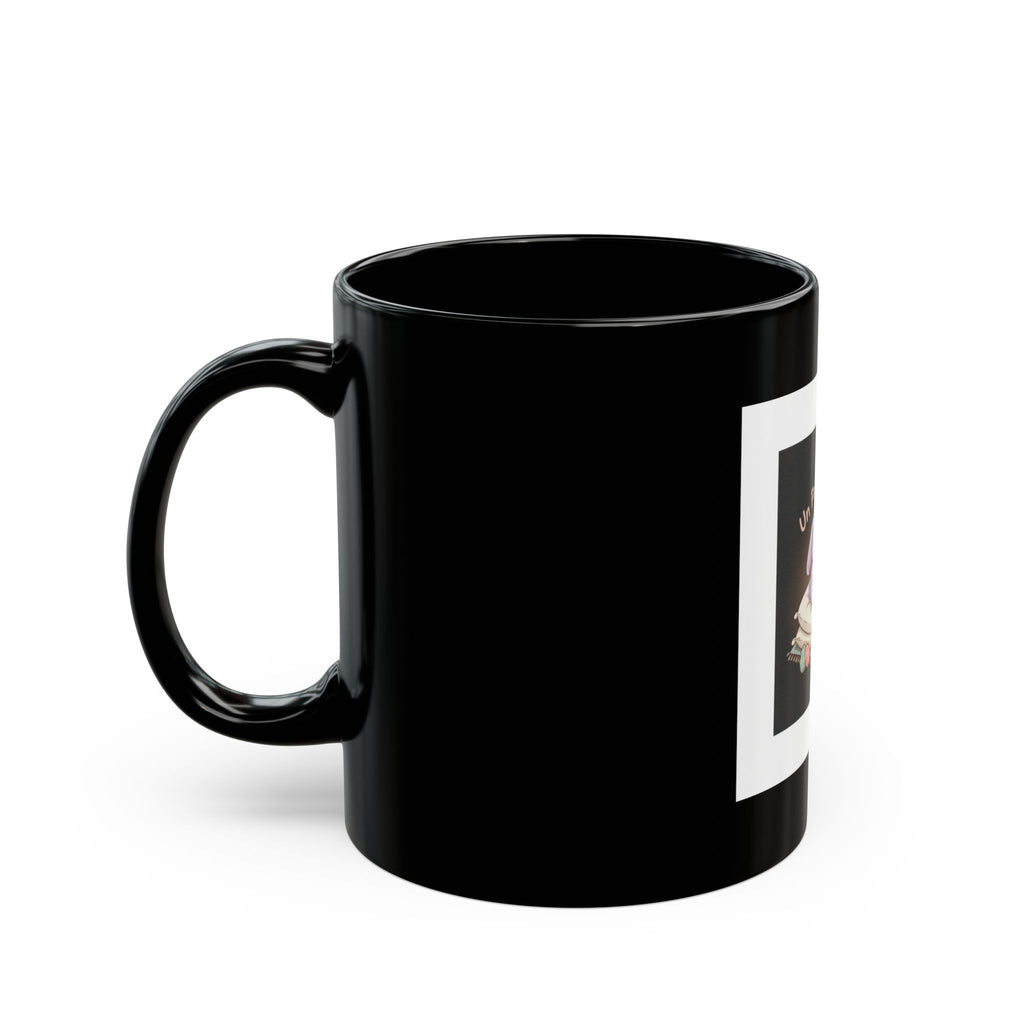 Bunny Black Mug 11oz – Un Paso a la Vez