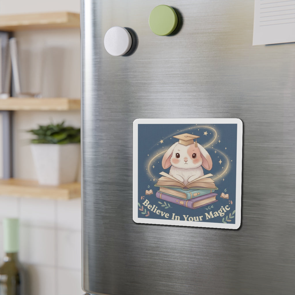 Bunny Die-Cut Magnet – Believe in Your Magic