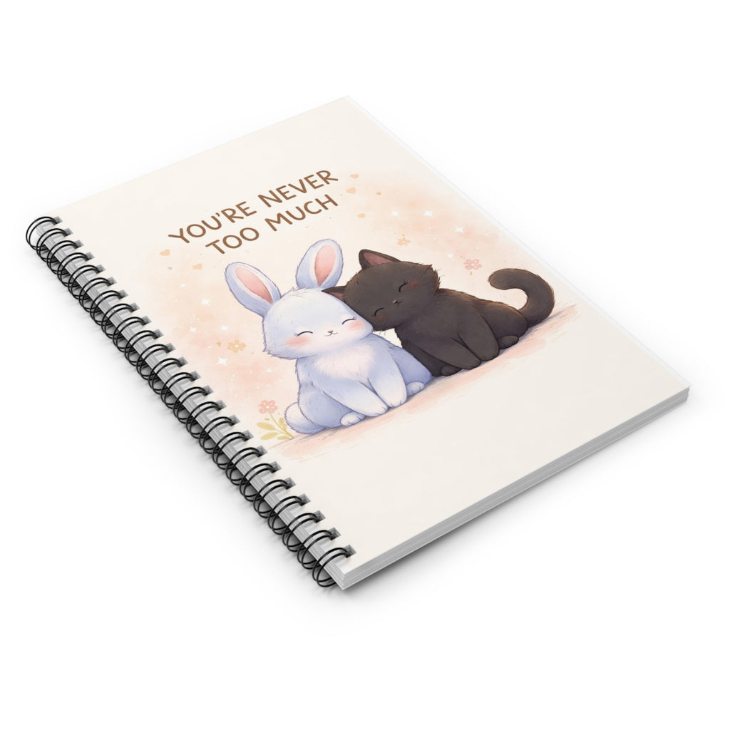 Rabbit, cat Spiral Notebook