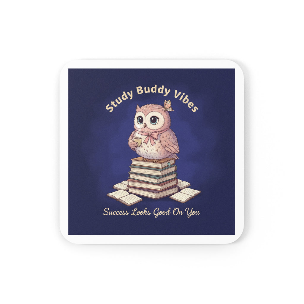 Owl Cork Coaster – Study Buddy Vibes Success Looks Good on