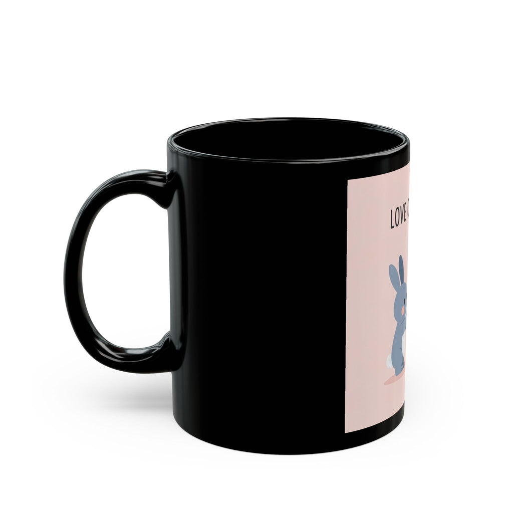 LOVE CAN BE SOFT Black Mug